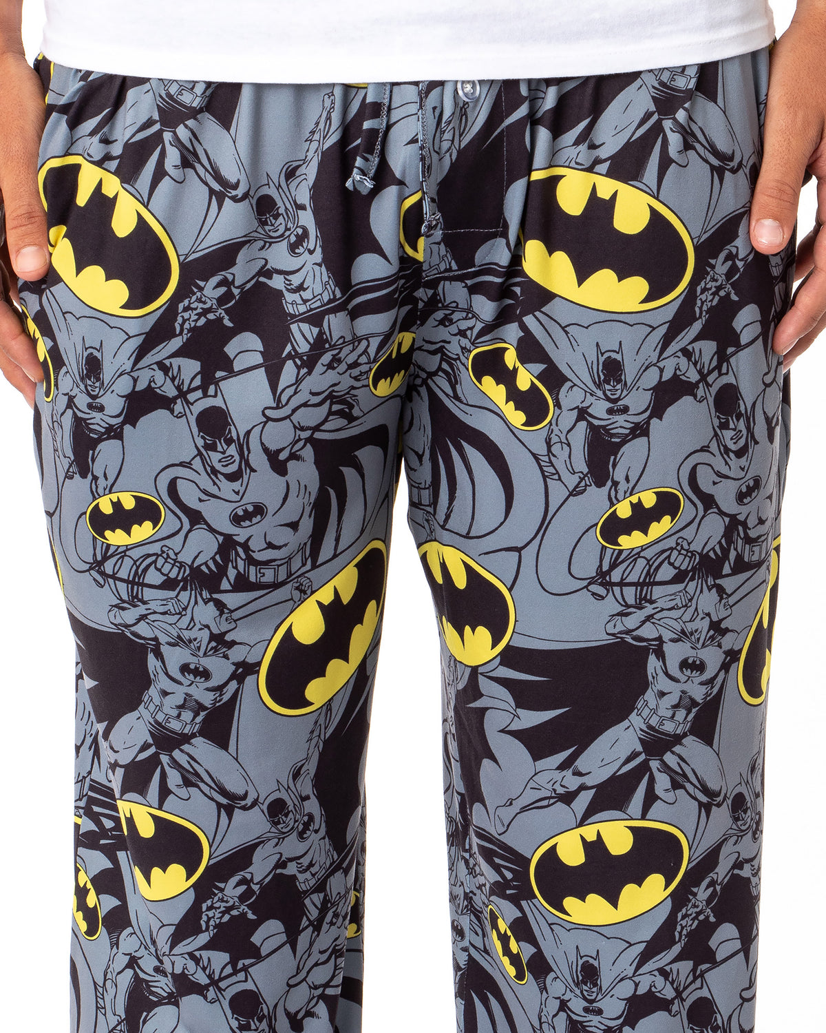 DC Comics Batman Mens' Bat Symbol Retro Character Sleep Pajama Pants