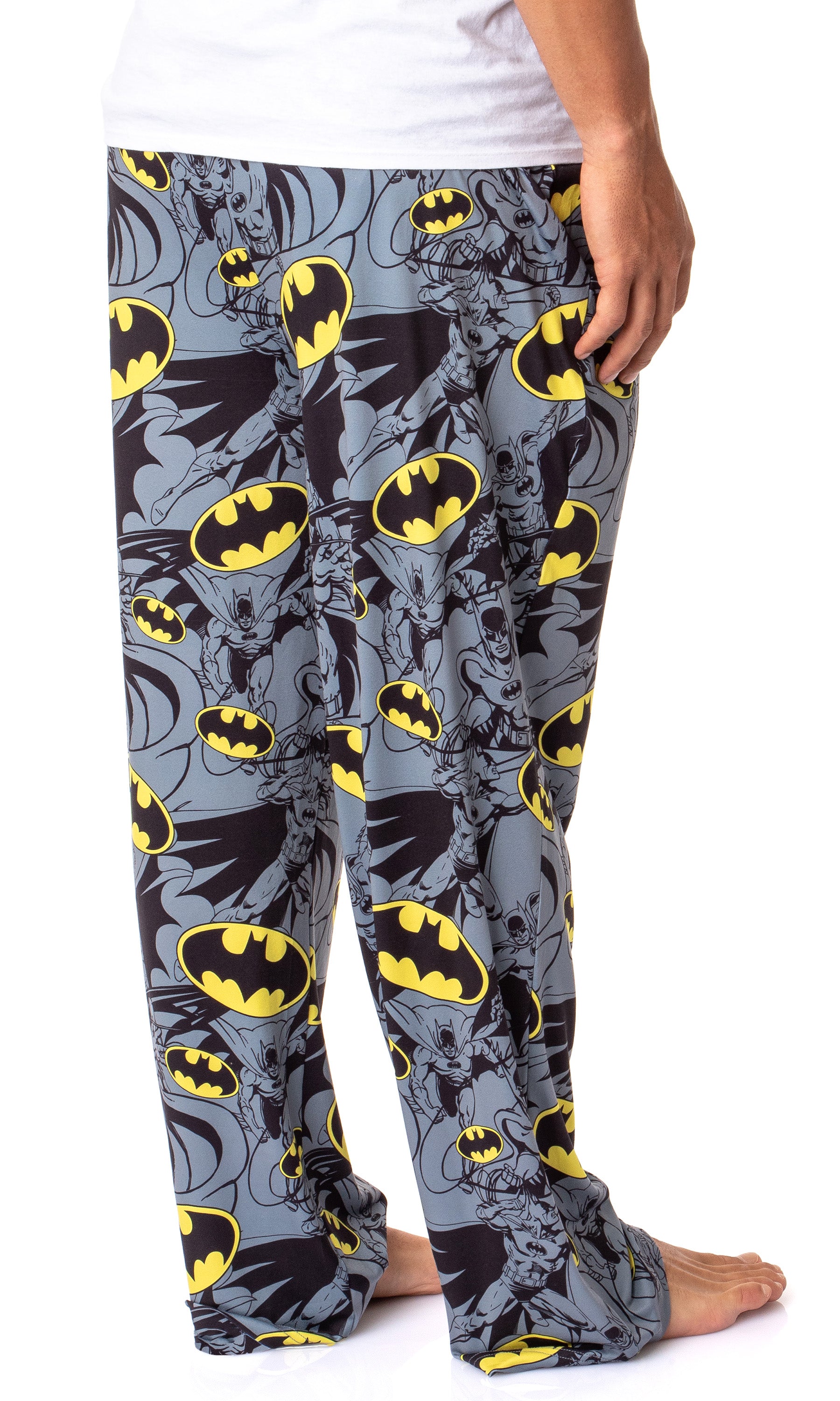 DC Comics Batman Mens' Bat Symbol Retro Character Sleep Pajama Pants