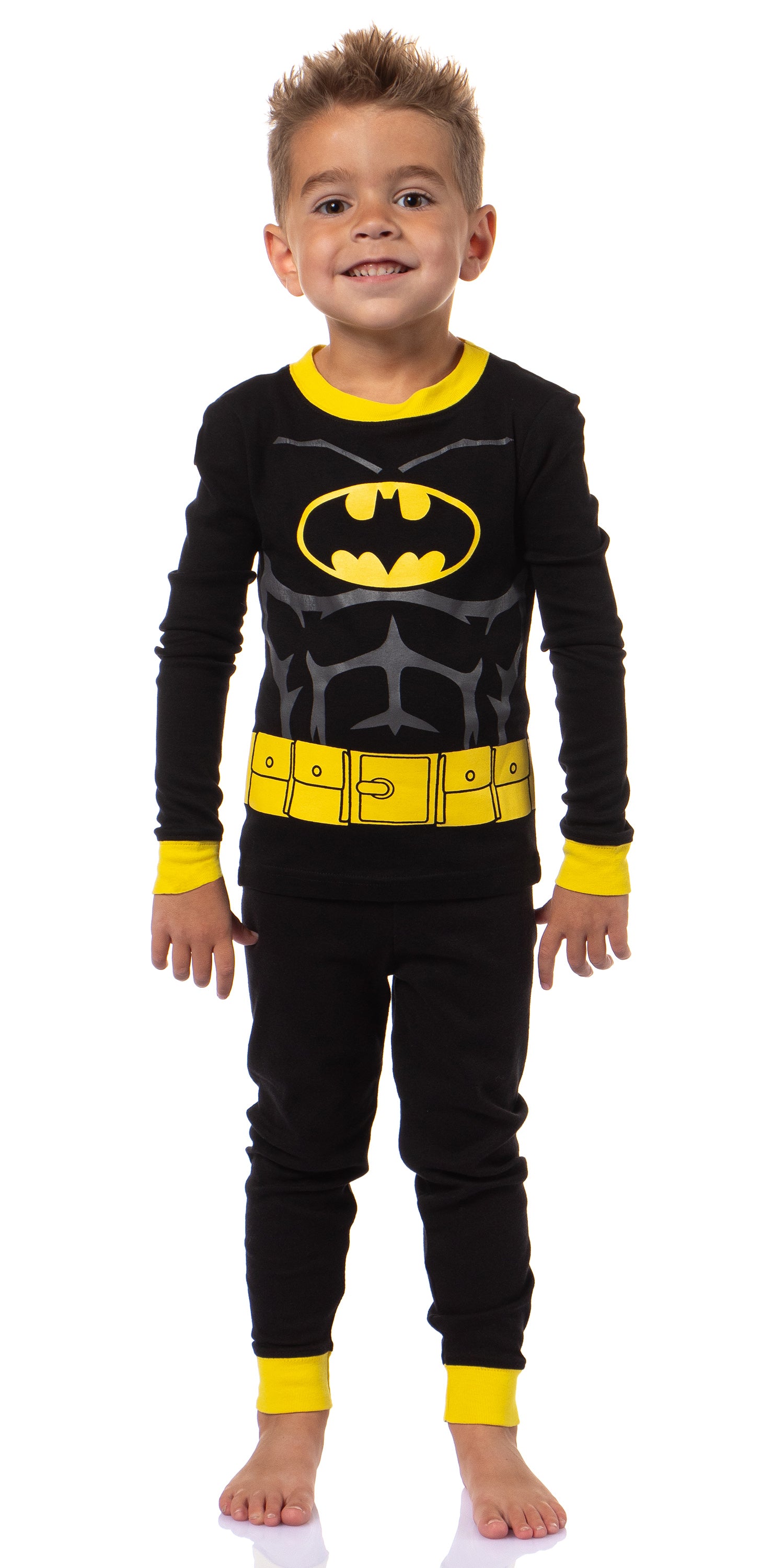 Batman Toddler Boys' Superhero Tight Fit Sleep Pajama Set (Batman, 6)