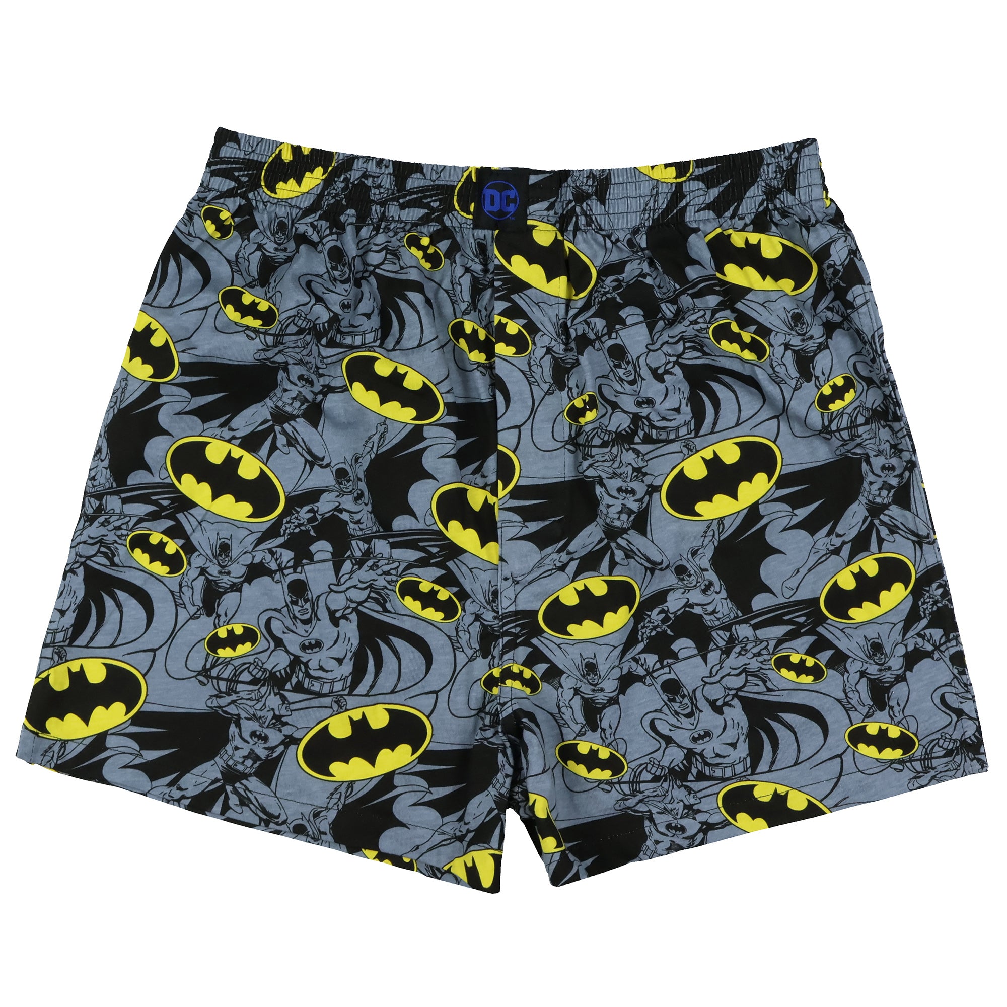DC Comics Batman Boxer Shorts Men's Action Poses Bat Signal Logo Underwear