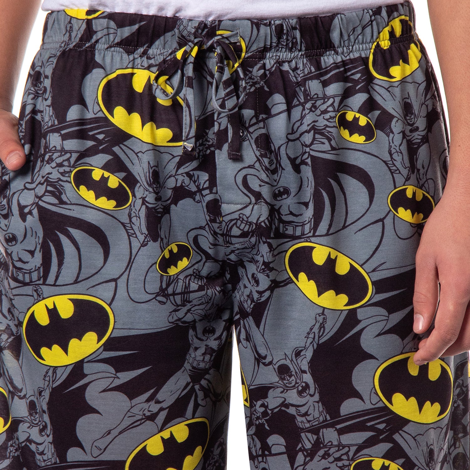 DC Comics Men's Batman Bat Symbol Allover Print Sleep Pajama Shorts