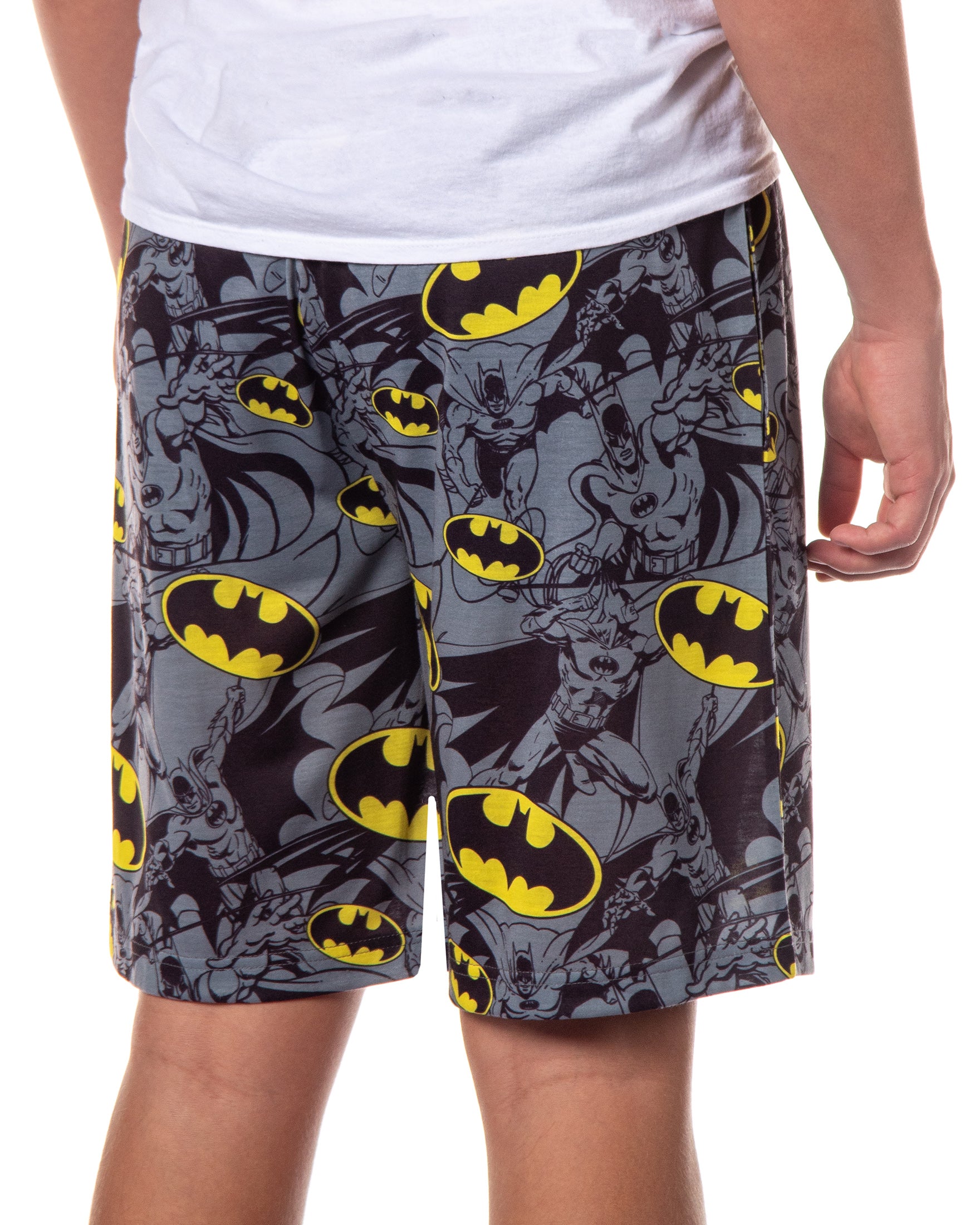 DC Comics Men's Batman Bat Symbol Allover Print Sleep Pajama Shorts