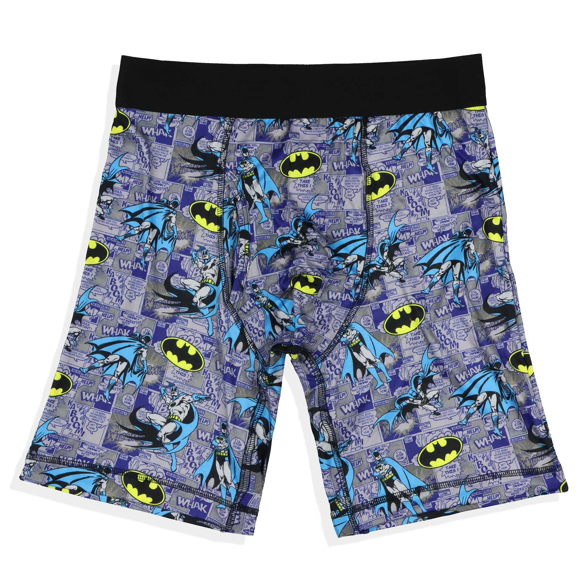 DC Comics Batman Boxer Briefs Men's Bat Symbol Comic Book Snug Fit Underwear