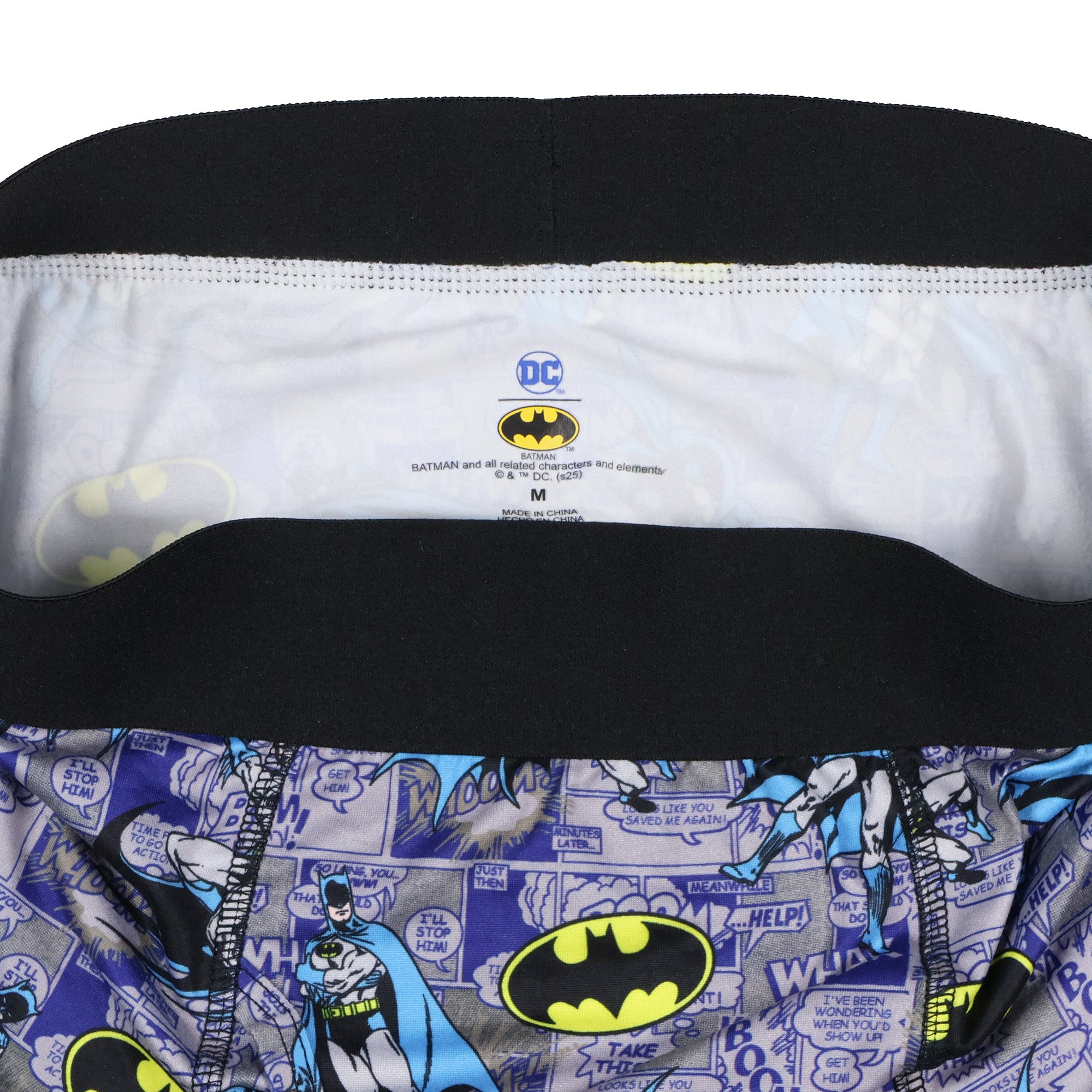 DC Comics Batman Boxer Briefs Men's Bat Symbol Comic Book Snug Fit Underwear