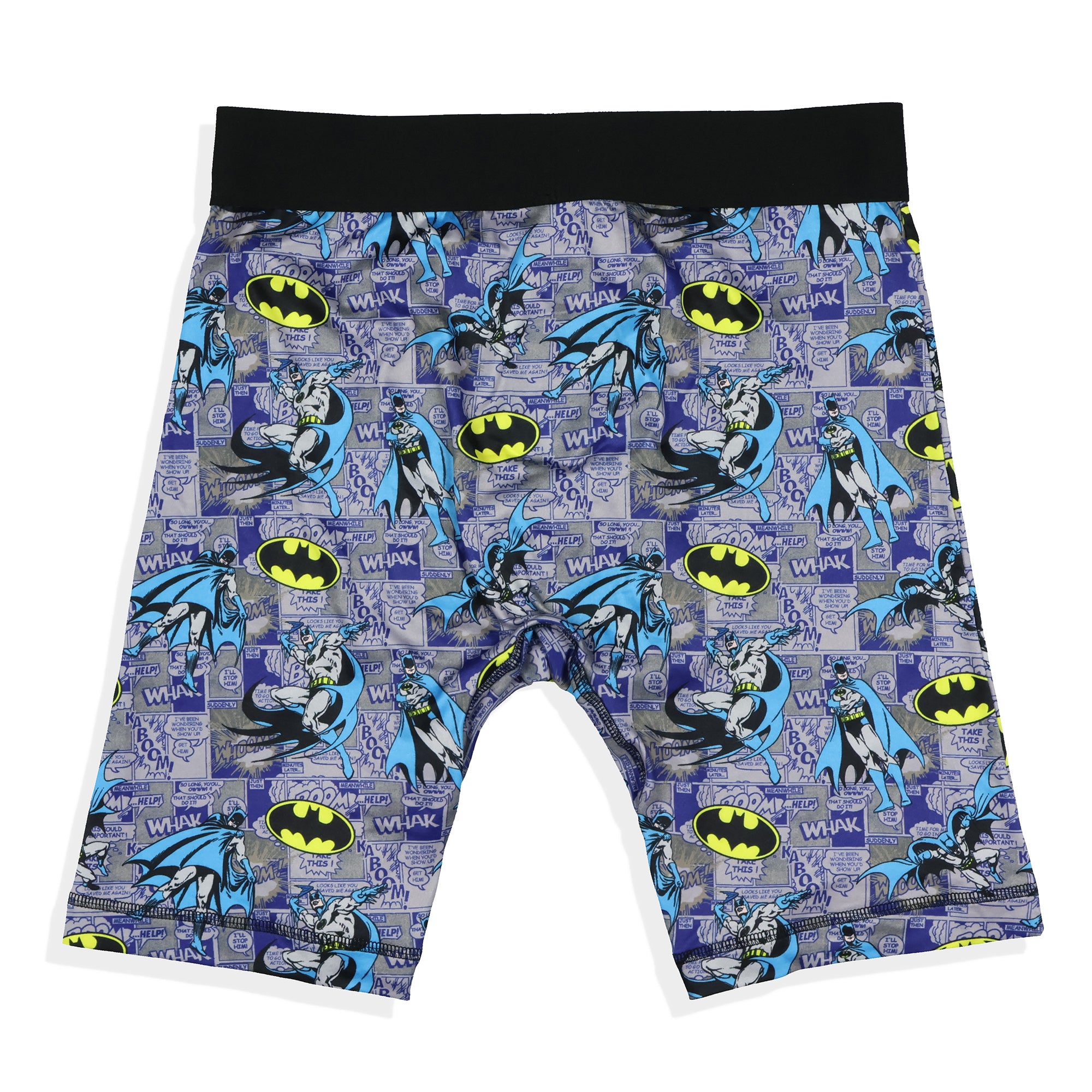 DC Comics Batman Boxer Briefs Men's Bat Symbol Comic Book Snug Fit Underwear