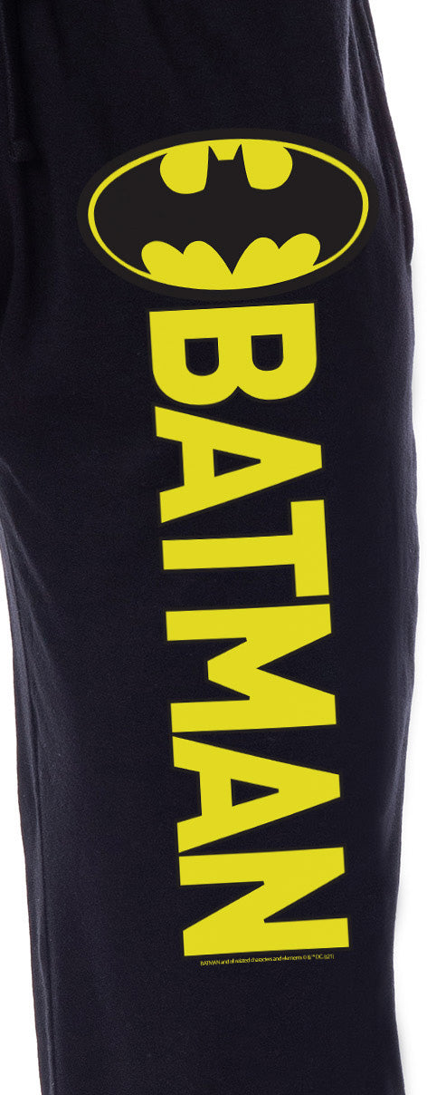 DC Comics Men's Batman Classic Bat Logo Sleep Jogger Pajama Pants