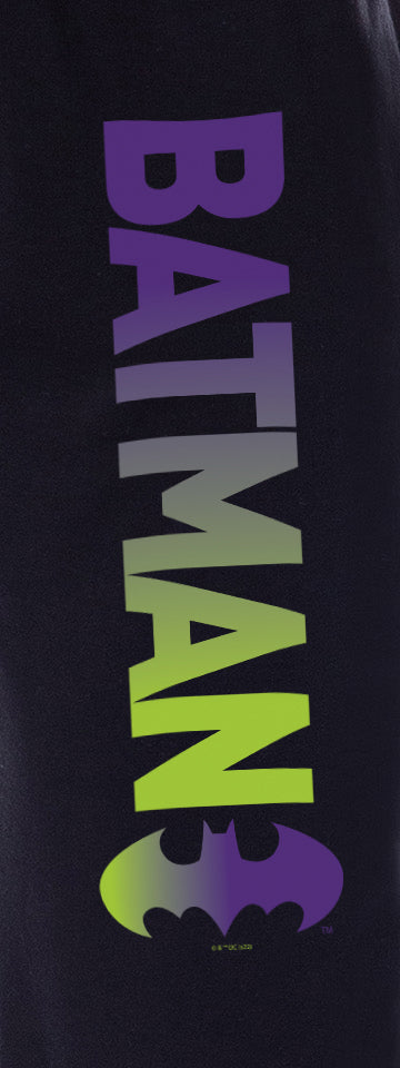 DC Comics Men's Batman Classic Bat Logo Ombre Sleep Jogger Pajama Pants