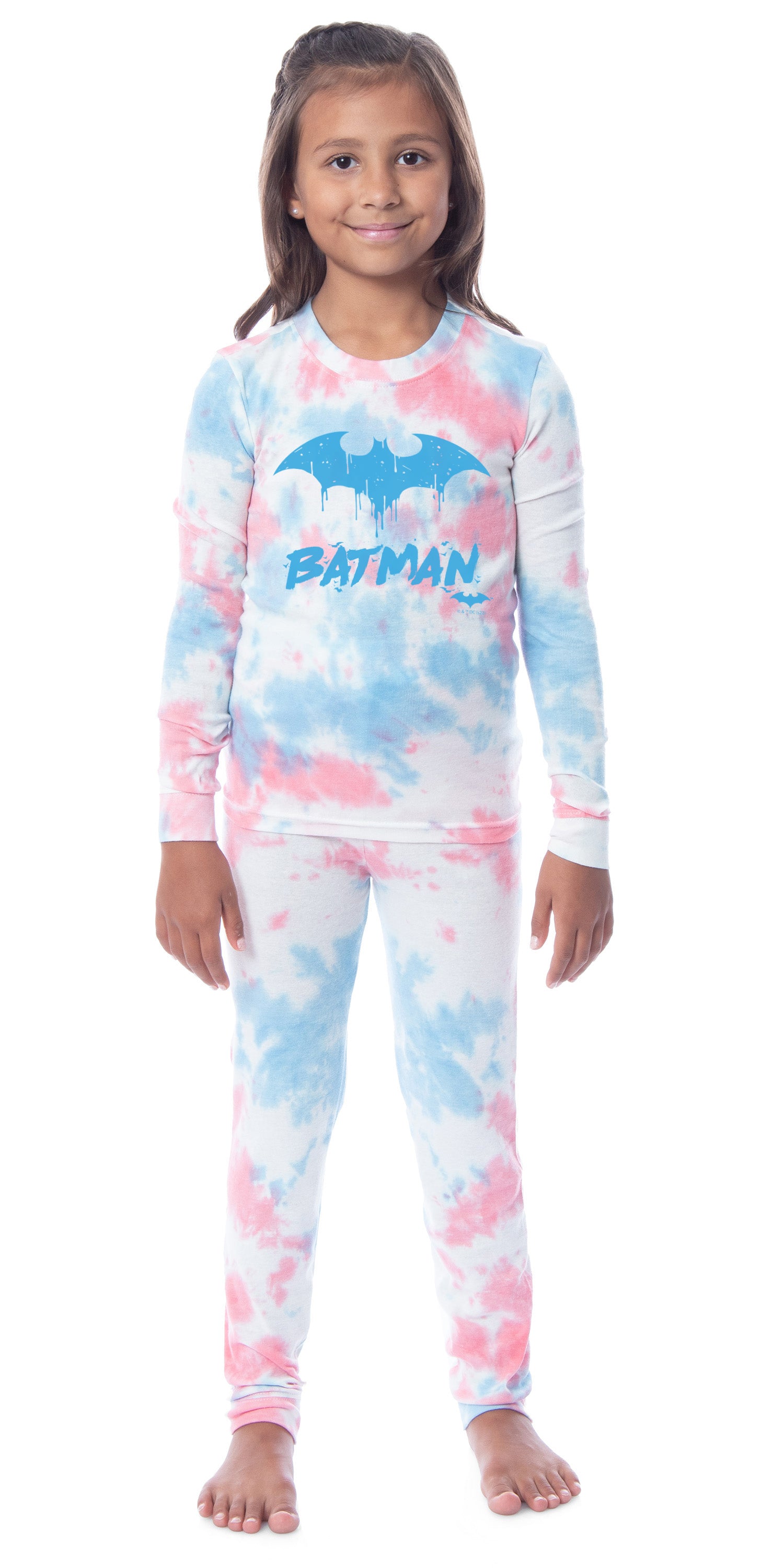 DC Comics Batman Unisex Youth Child Girls' Boys' Sleep Tight Fit Pajama Set