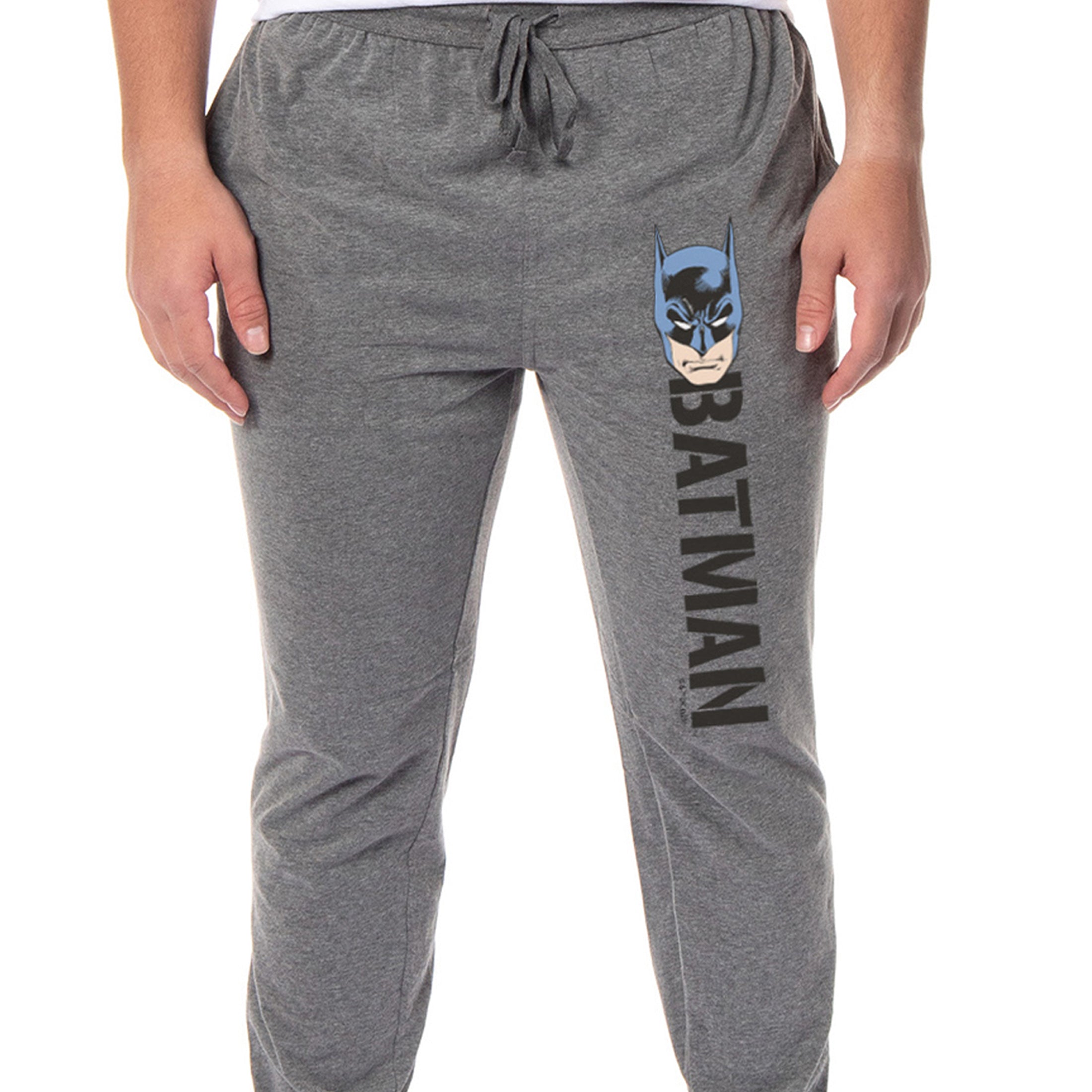 DC Comics Men's Batman Vintage Classic Batman Logo Sleep Jogger Pajama Pants