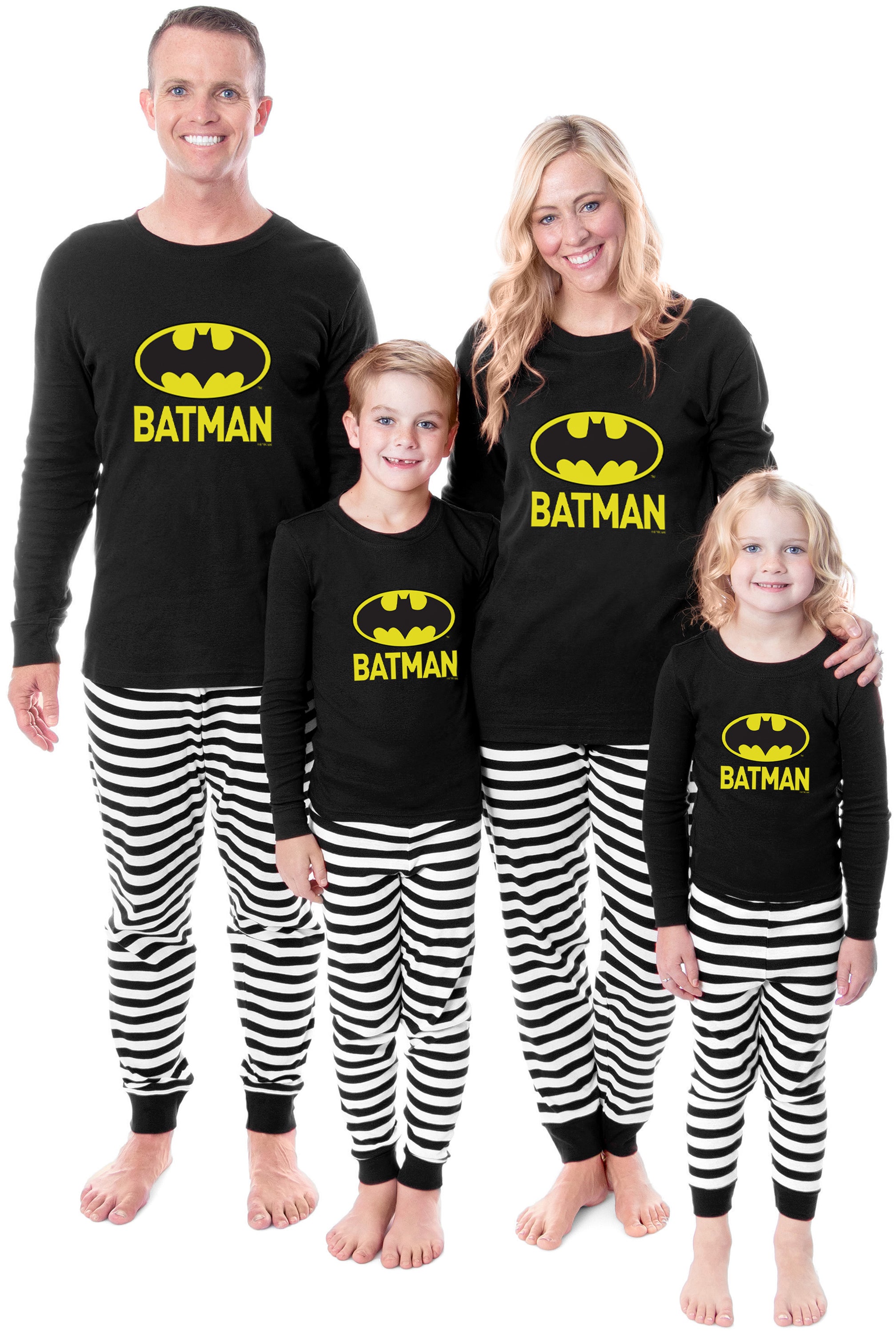 Batman Pajamas Logo Design Boys' Tight Fit Sleep Set
