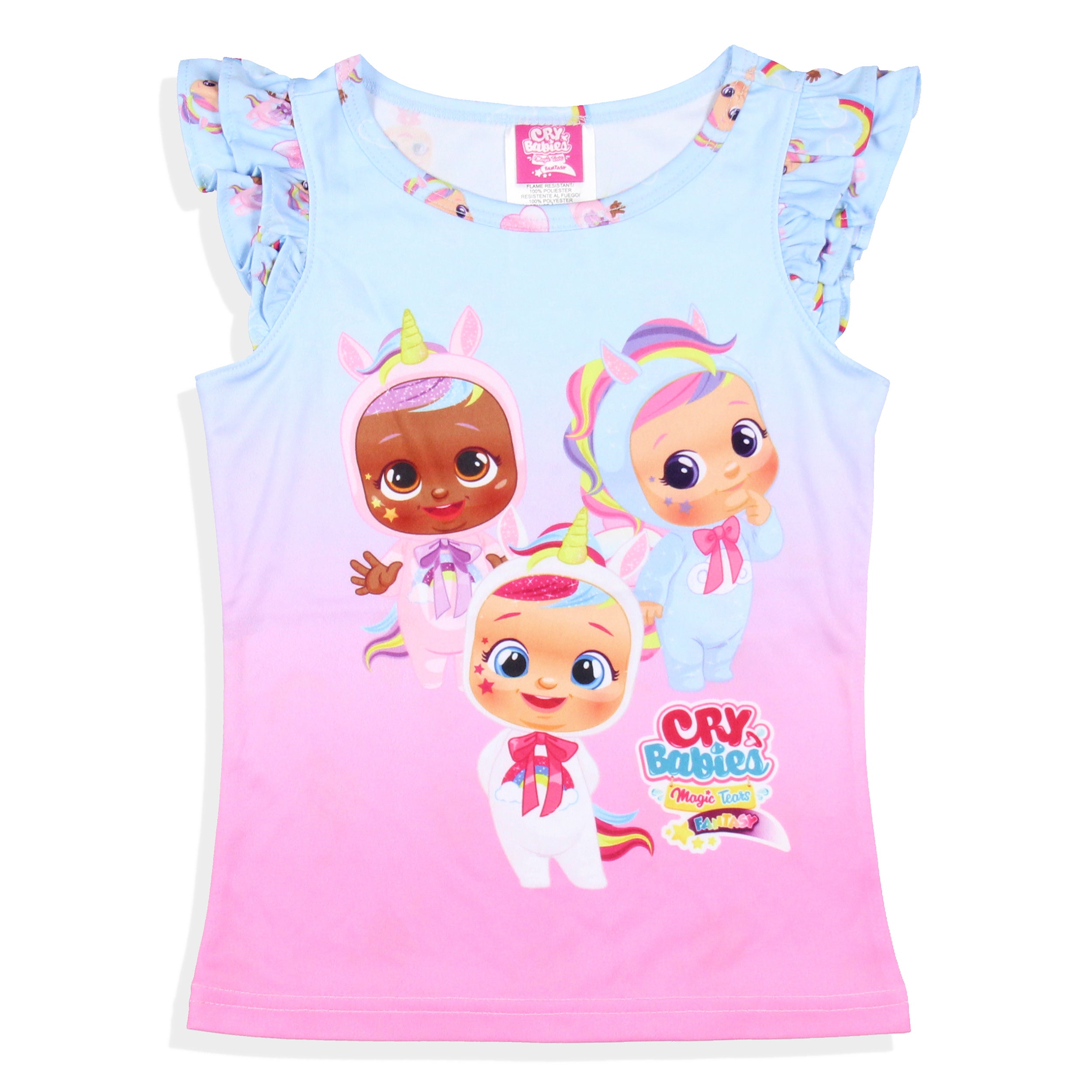 Cry Babies Magic Tears Fantasy Toddler Girls Pajama with Shorts 2 Piece Set