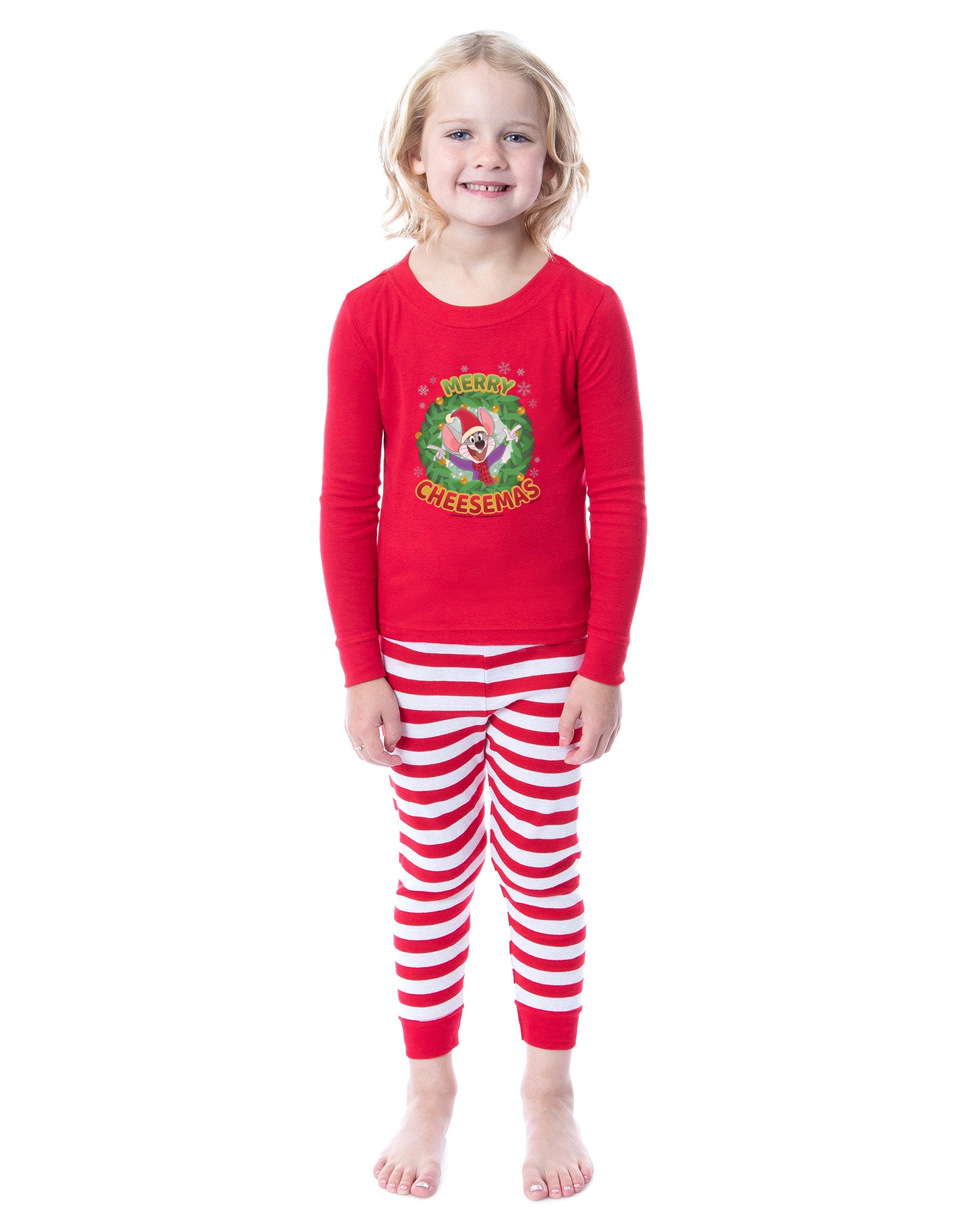 Chuck E Cheese Christmas Merry Cheesemas 2 Piece Long Sleeve Family Pajama Set