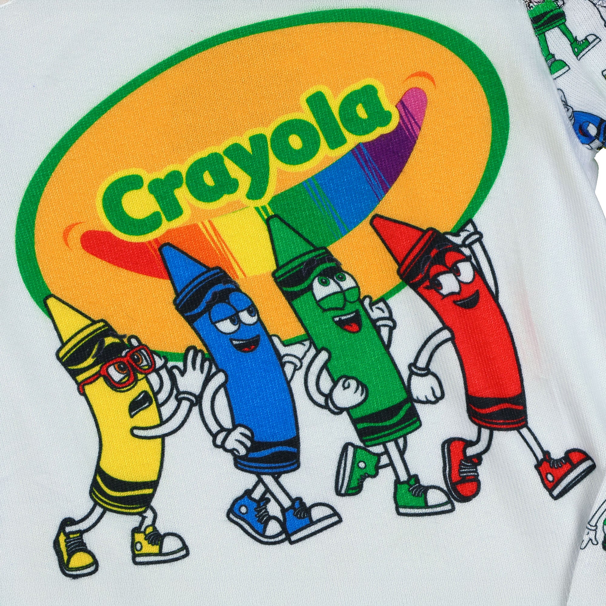 Crayola Crayons Pajamas Toddler Tight Fit Long Sleeve Pant Sleep Set
