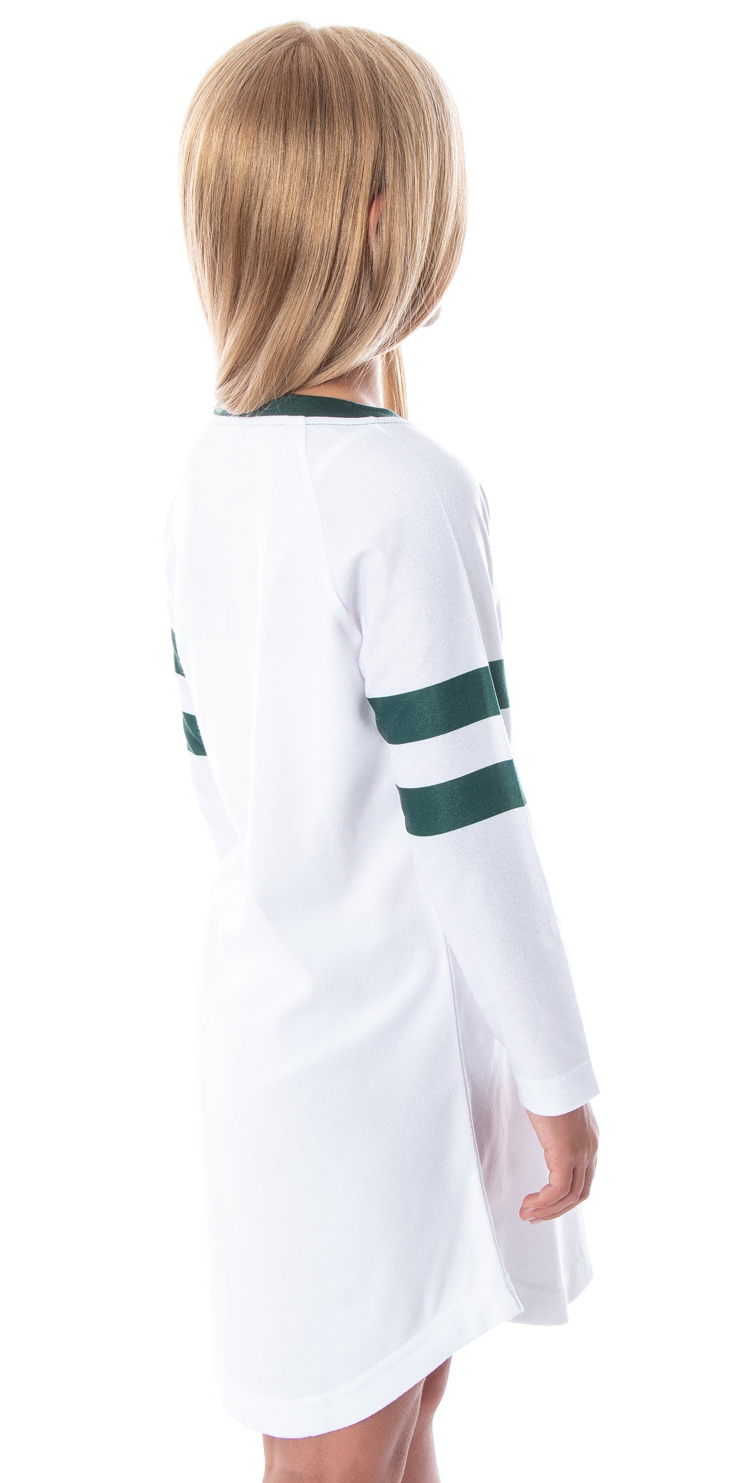 A Christmas Story Girl's Ralphie Striped Sleeve Nightgown Pajama Shirt