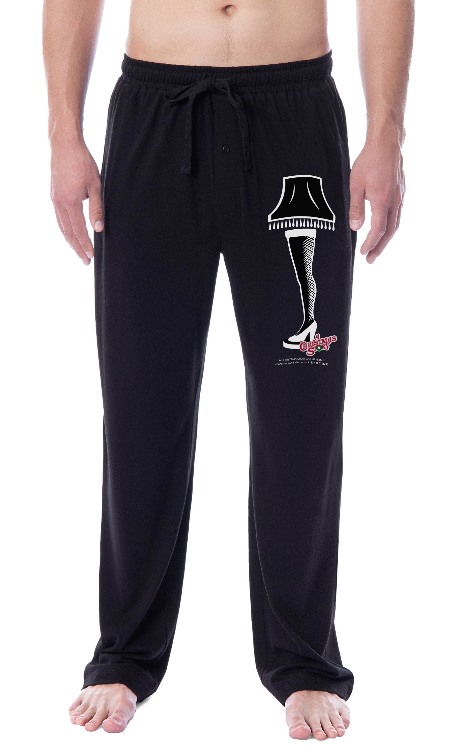 A Christmas Story Mens' Movie Drawing Lamp Leg Major Award Pajama Pants