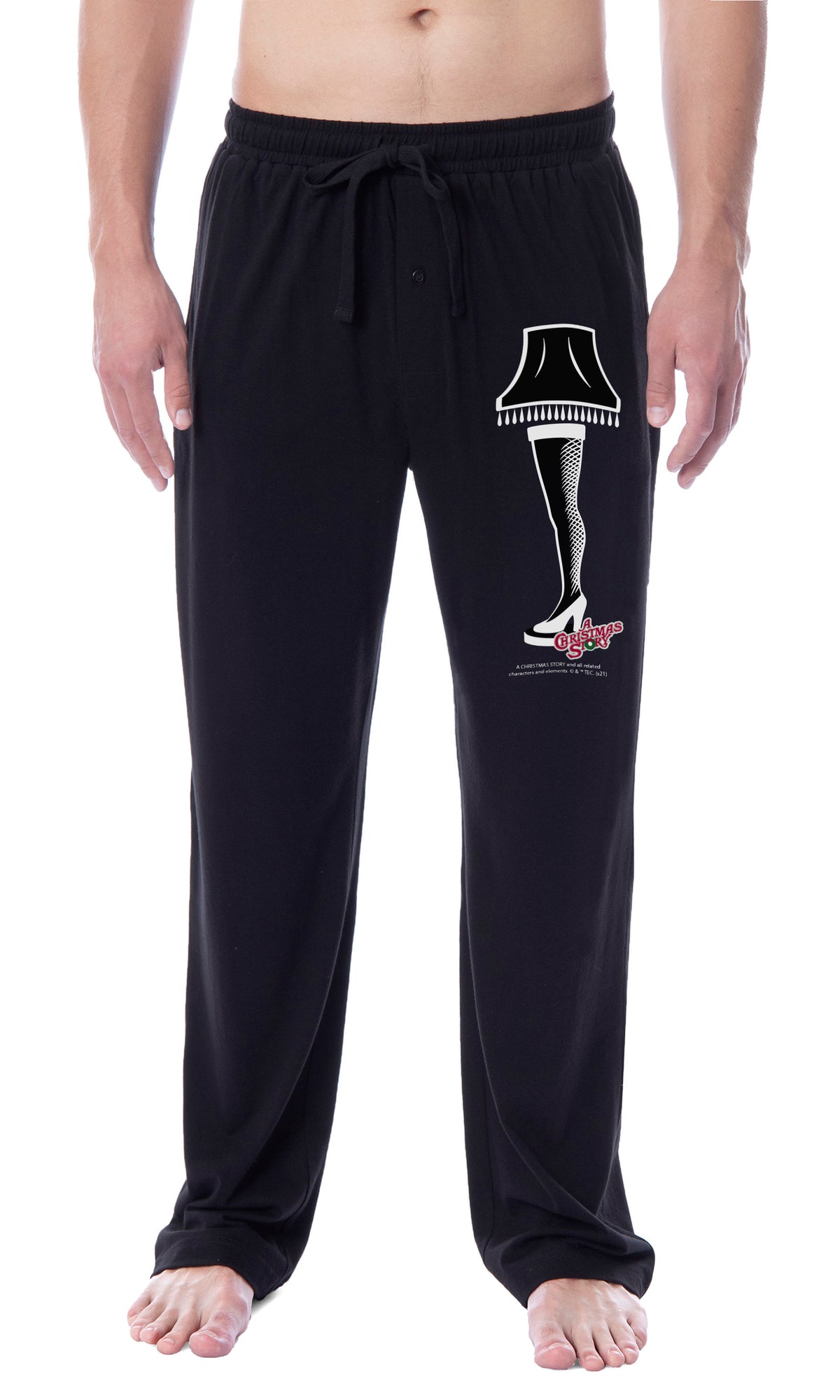 A Christmas Story Mens' Movie Drawing Lamp Leg Major Award Pajama Pants