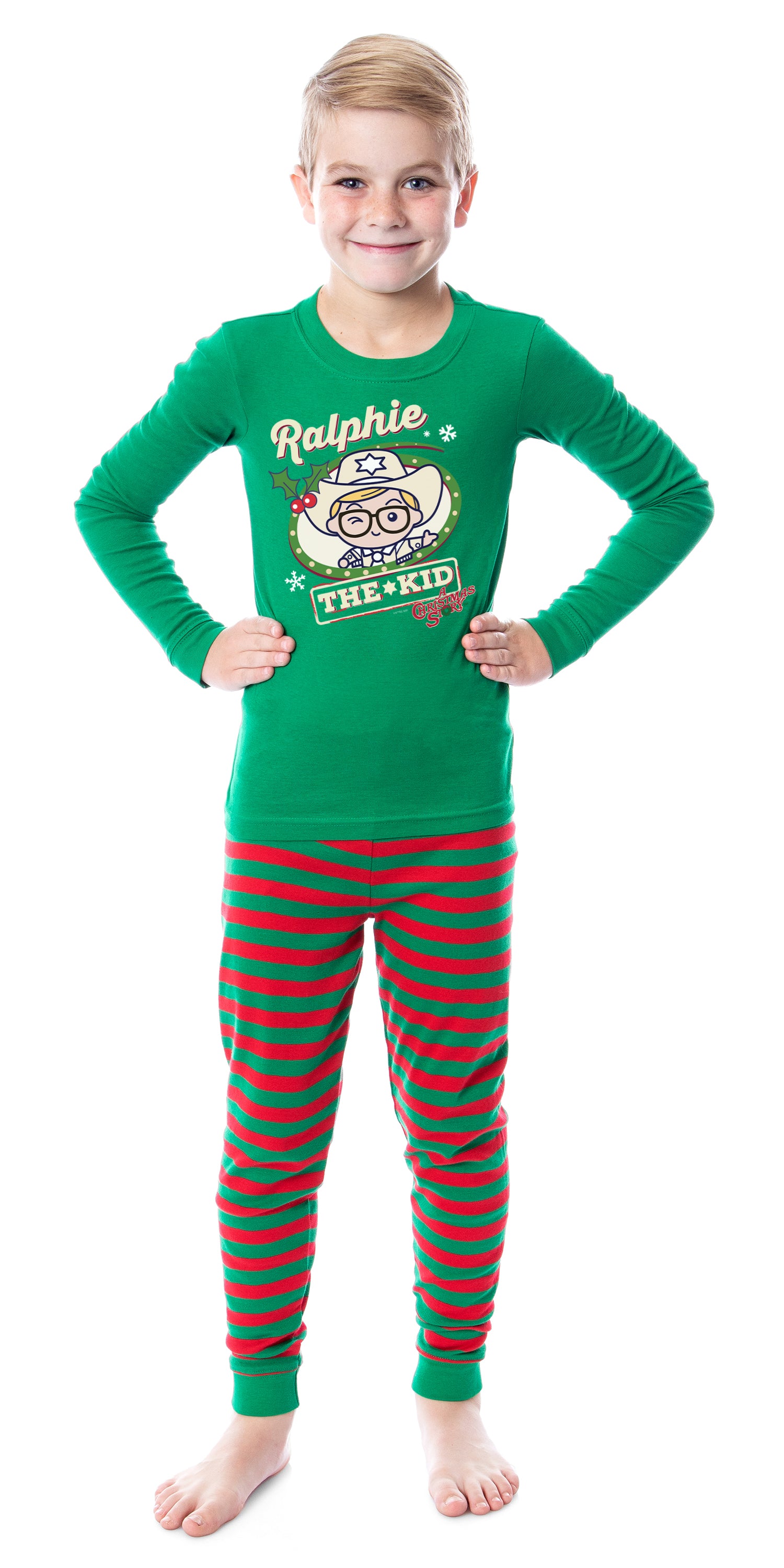 A Christmas Story Ralphie The Kid Character Chibi Tight Fit Family Pajama Set