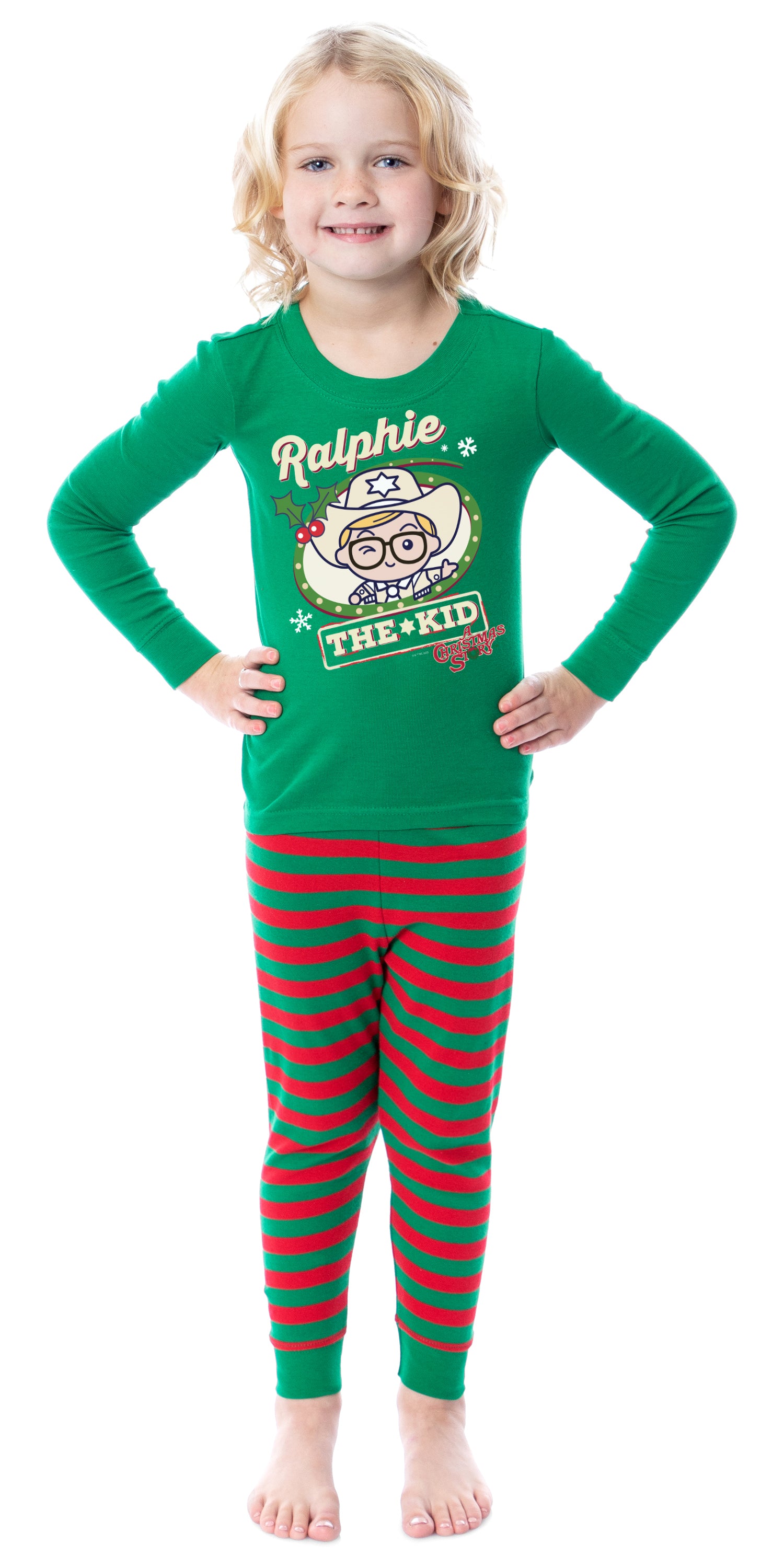 A Christmas Story Ralphie The Kid Character Chibi Tight Fit Family Pajama Set