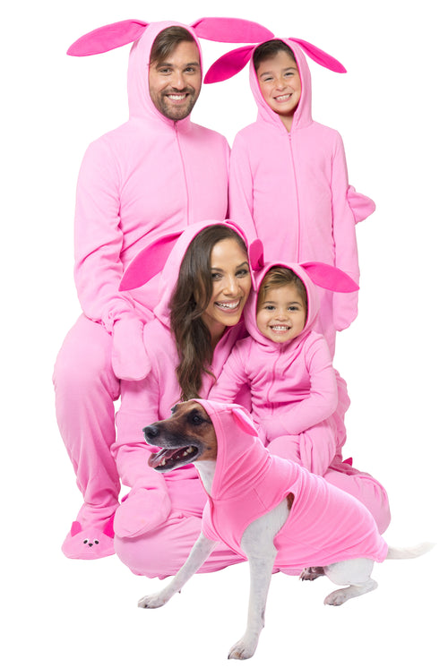 A Christmas Story Ralphie Pink Bunny Matching Family Pajama Set Onesie One-Piece Union Suits