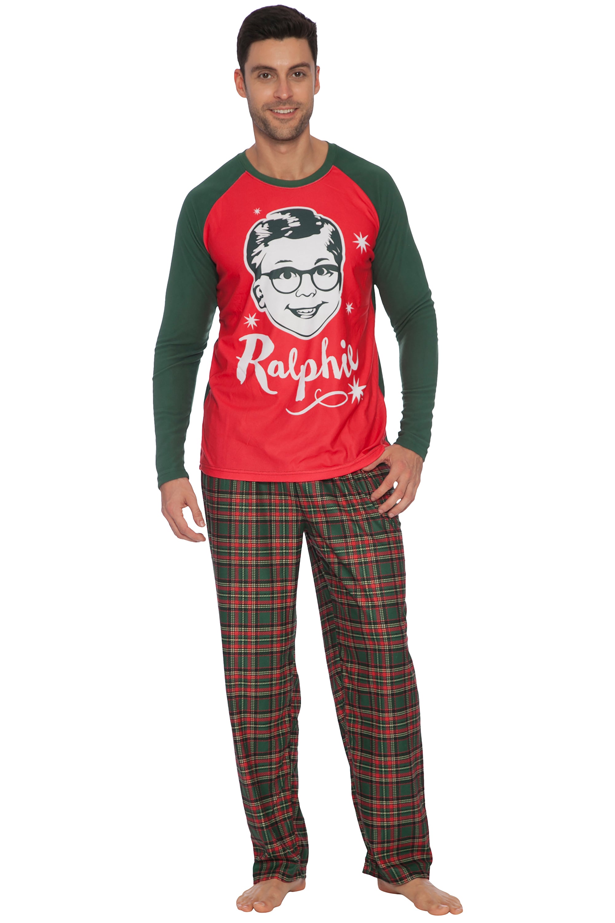 Christmas Story Mens Ralphie Plaid Pajama Set