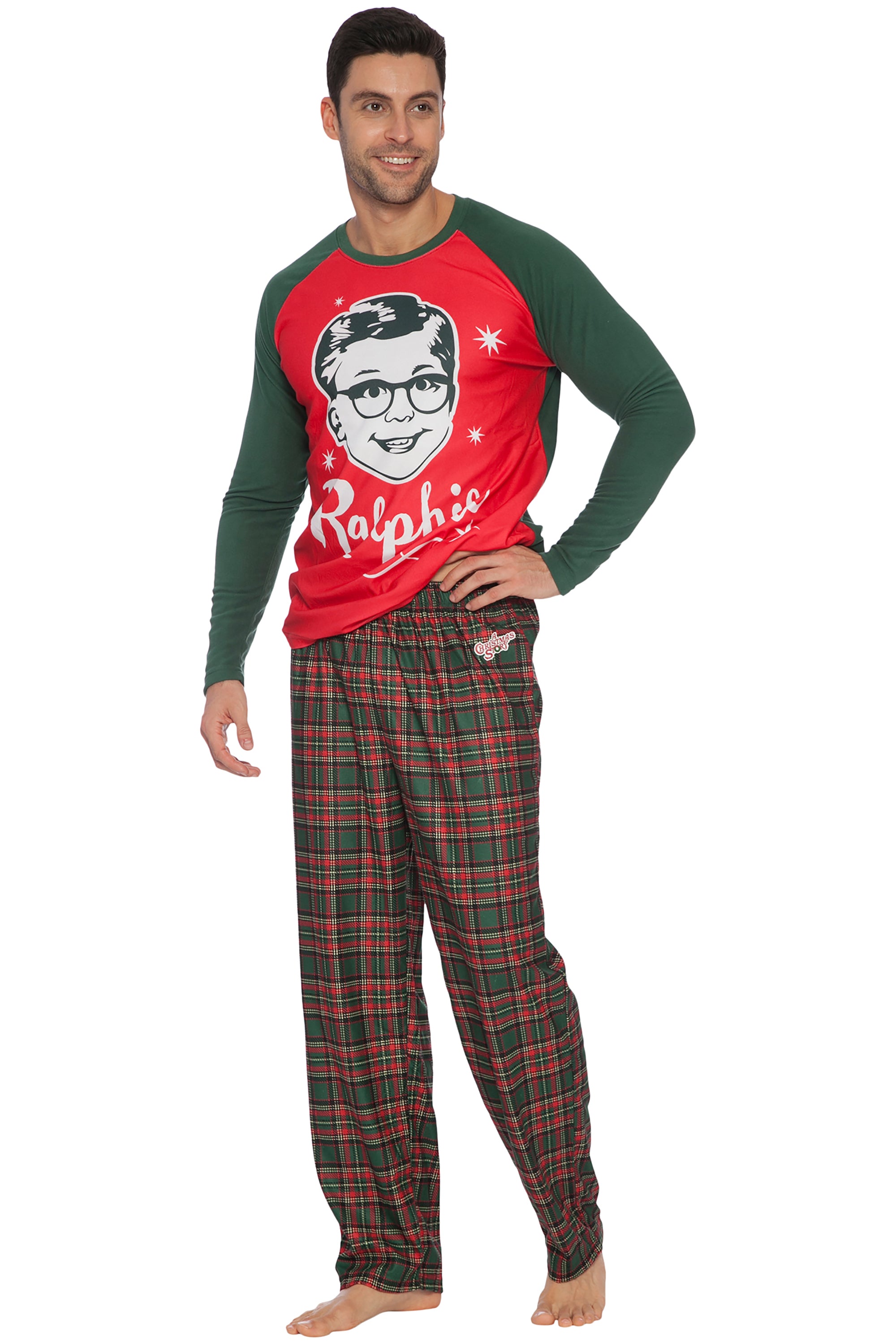 Christmas Story Mens Ralphie Plaid Pajama Set