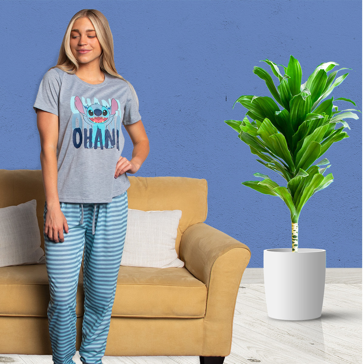 Disney Women's Lilo & Stitch Ohana Jogger Sleep Pajama Set For Adults