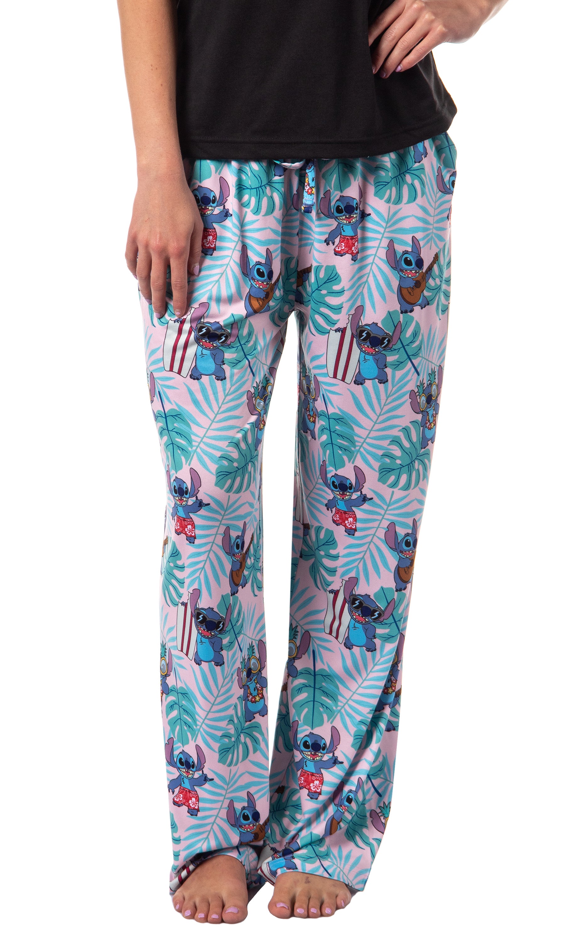 Disney Womens' Lilo & Stitch Tropical Paradise Beach Sleep Pajama Pants