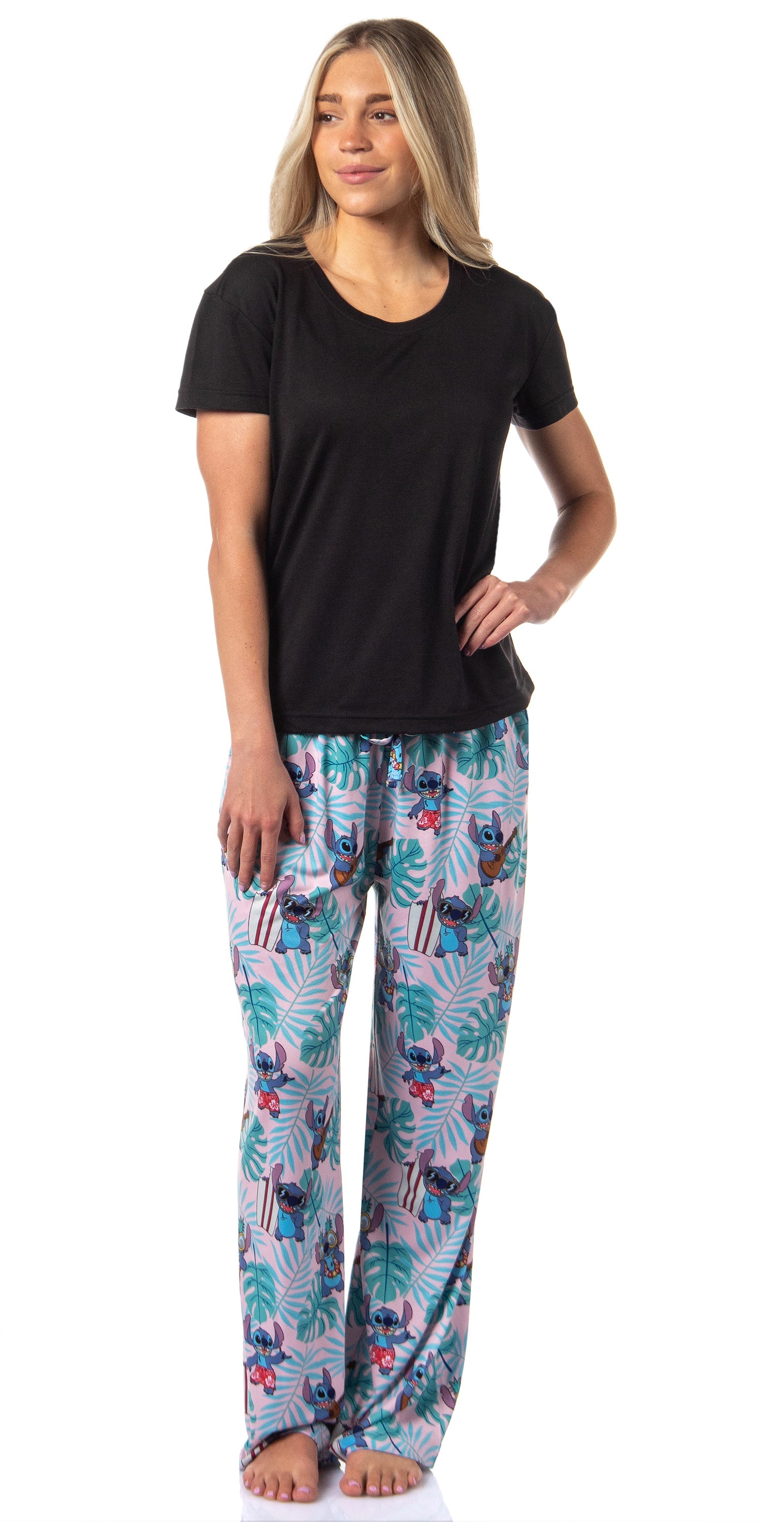 Disney Womens' Lilo & Stitch Tropical Paradise Beach Sleep Pajama Pants