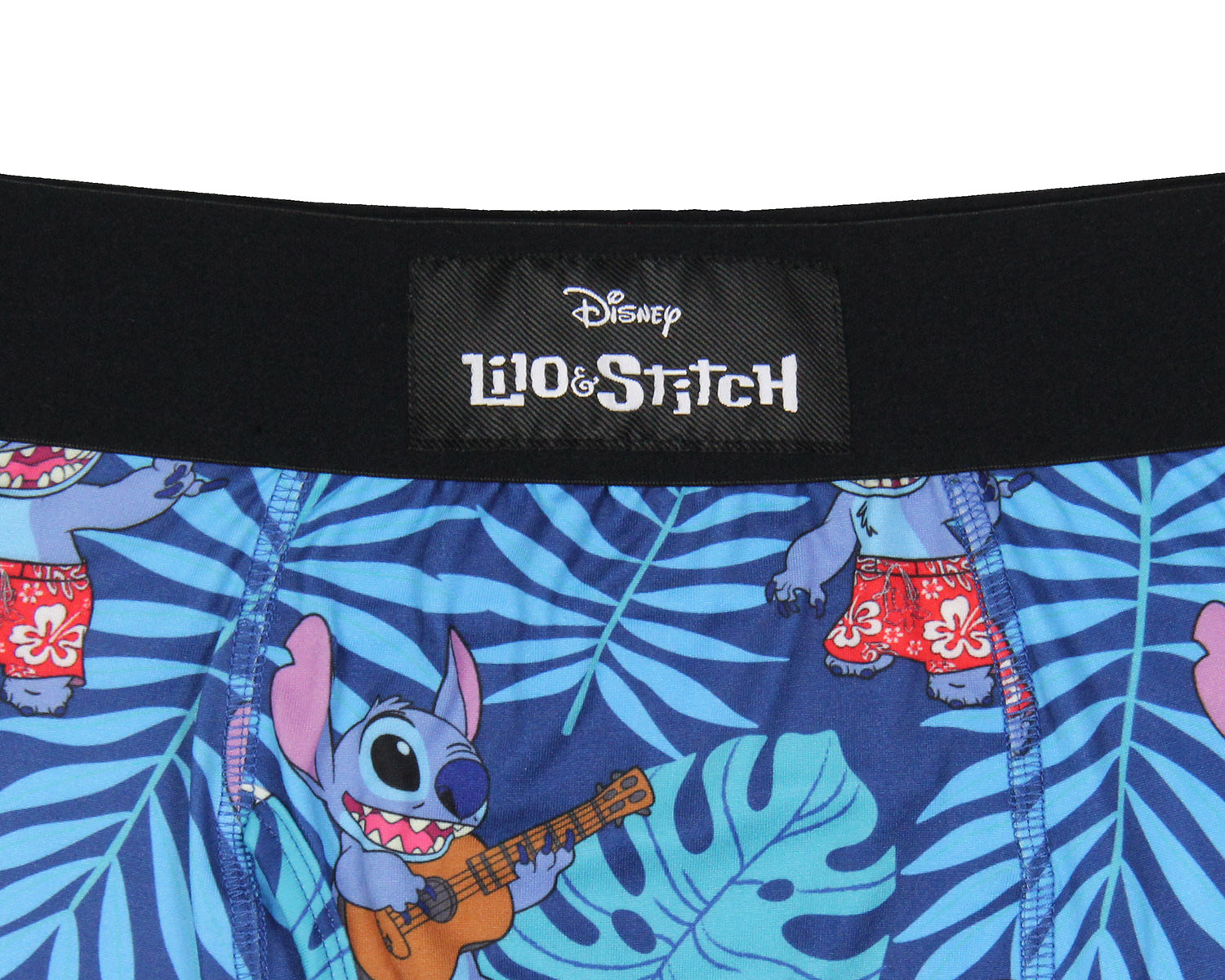 Disney Men's Lilo And Stitch Ukulele And Surf Boxers Boxer Briefs Underwear