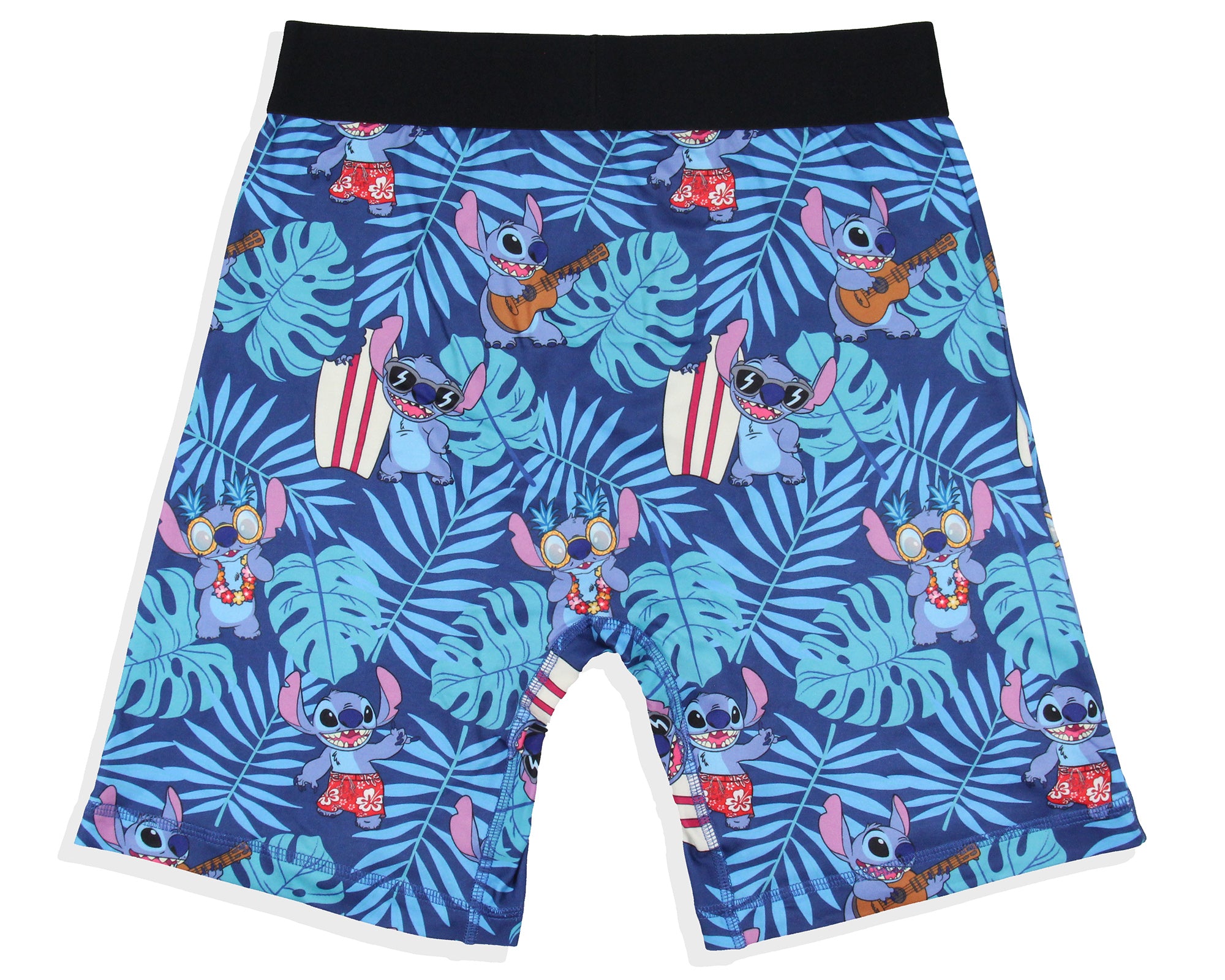 Disney Men's Lilo And Stitch Ukulele And Surf Boxers Boxer Briefs Underwear