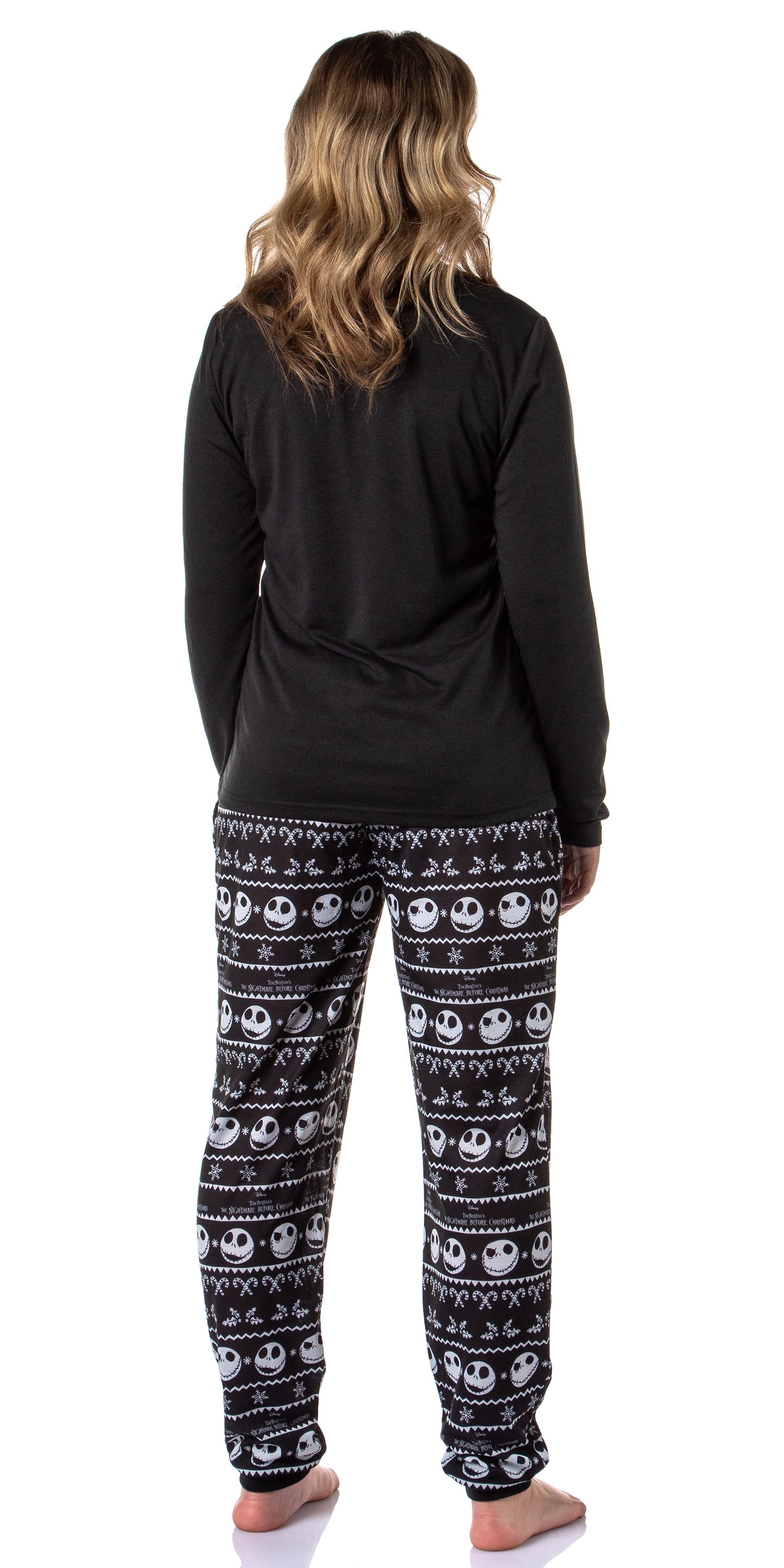 The Nightmare Before Christmas Women's Jack Skellington LS Jogger Pajama Set