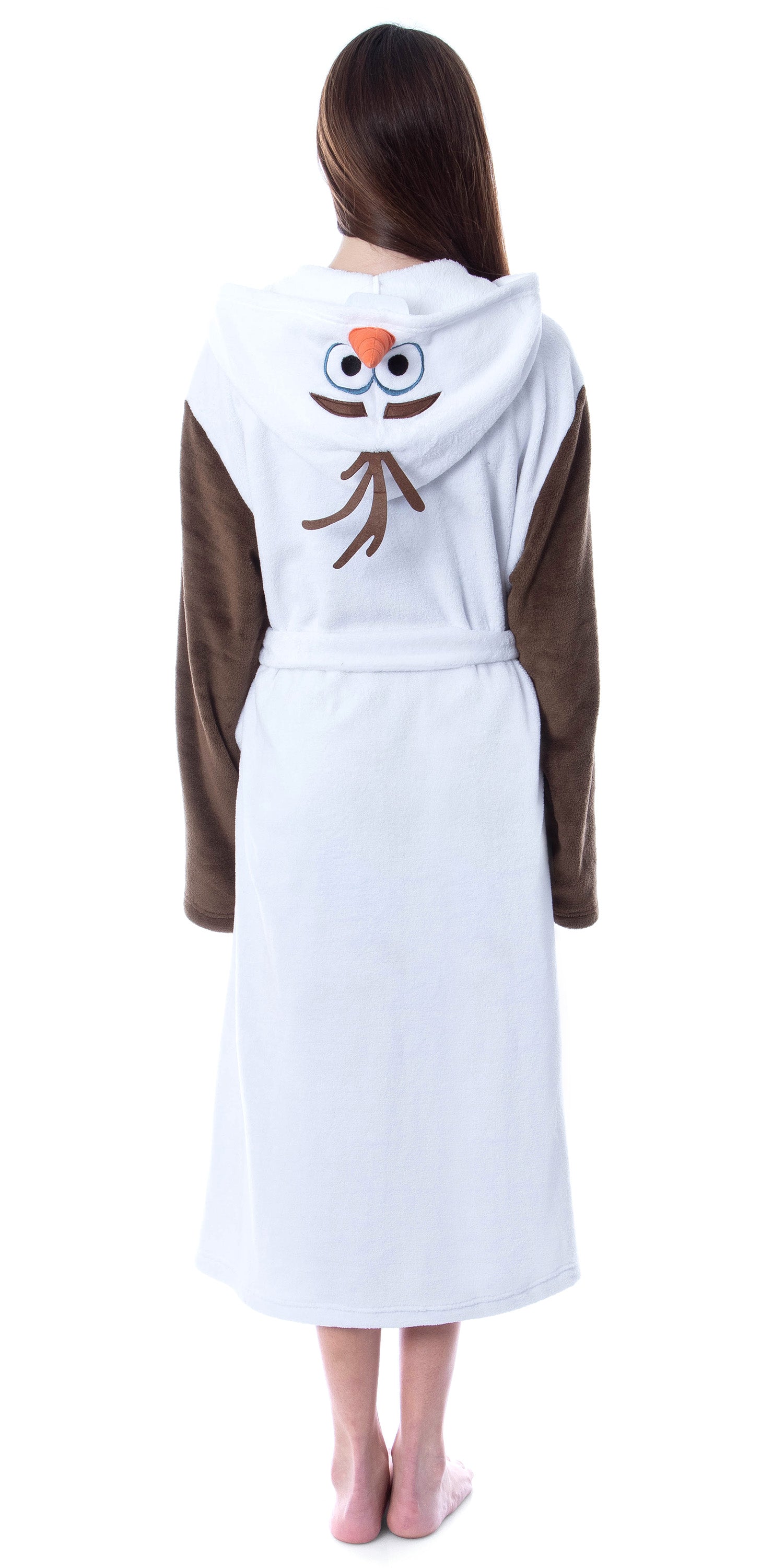 Disney Adult Frozen Snowman Olaf Costume Robe Hooded Bathrobe
