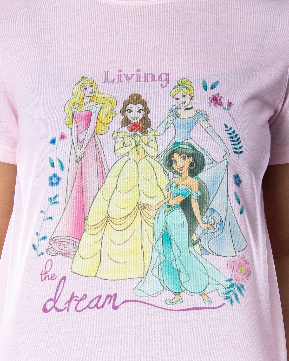 Disney Princess Women's Living The Dream Shirt and Shorts Pajama Set