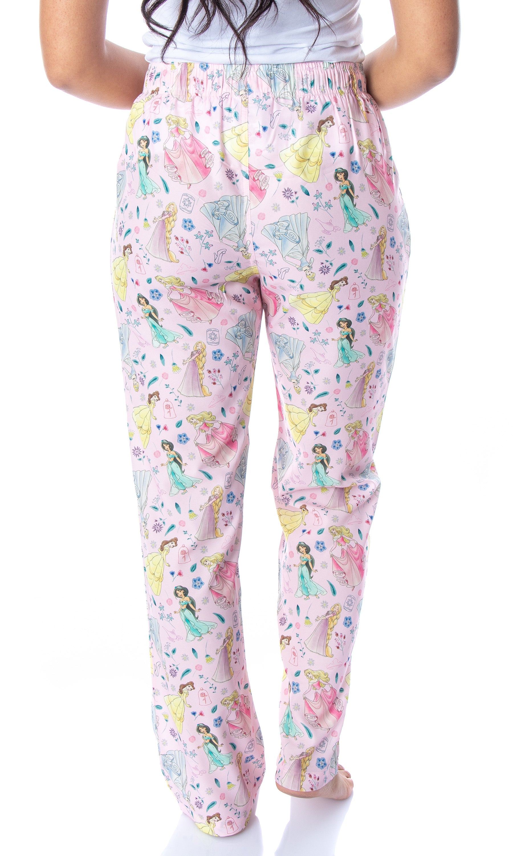 Disney Princess Women's Allover Princess Silky Soft Sleepwear Pajama Pants