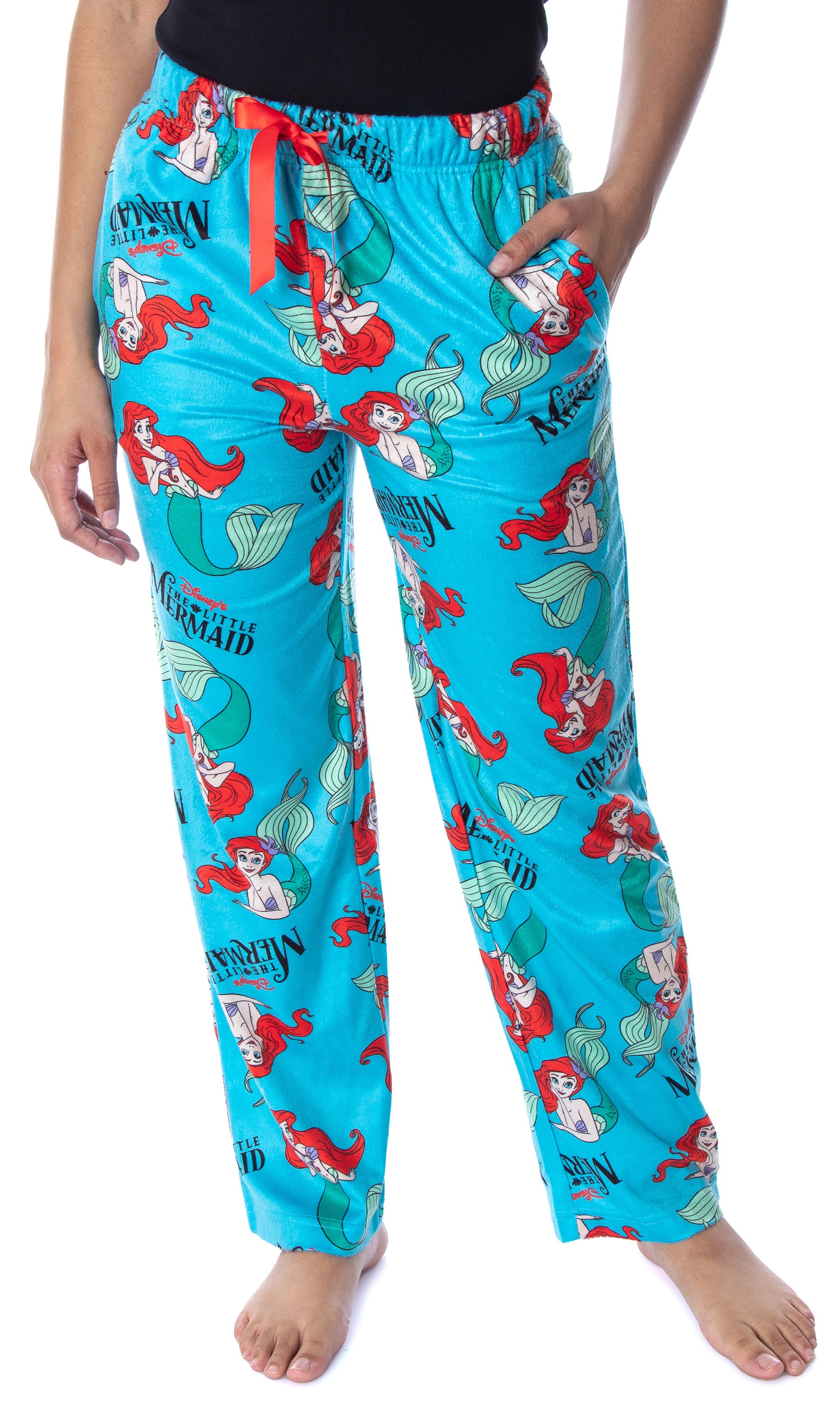Disney Women's Little Mermaid Ariel Fleecy Soft Sleep Pajama Pants