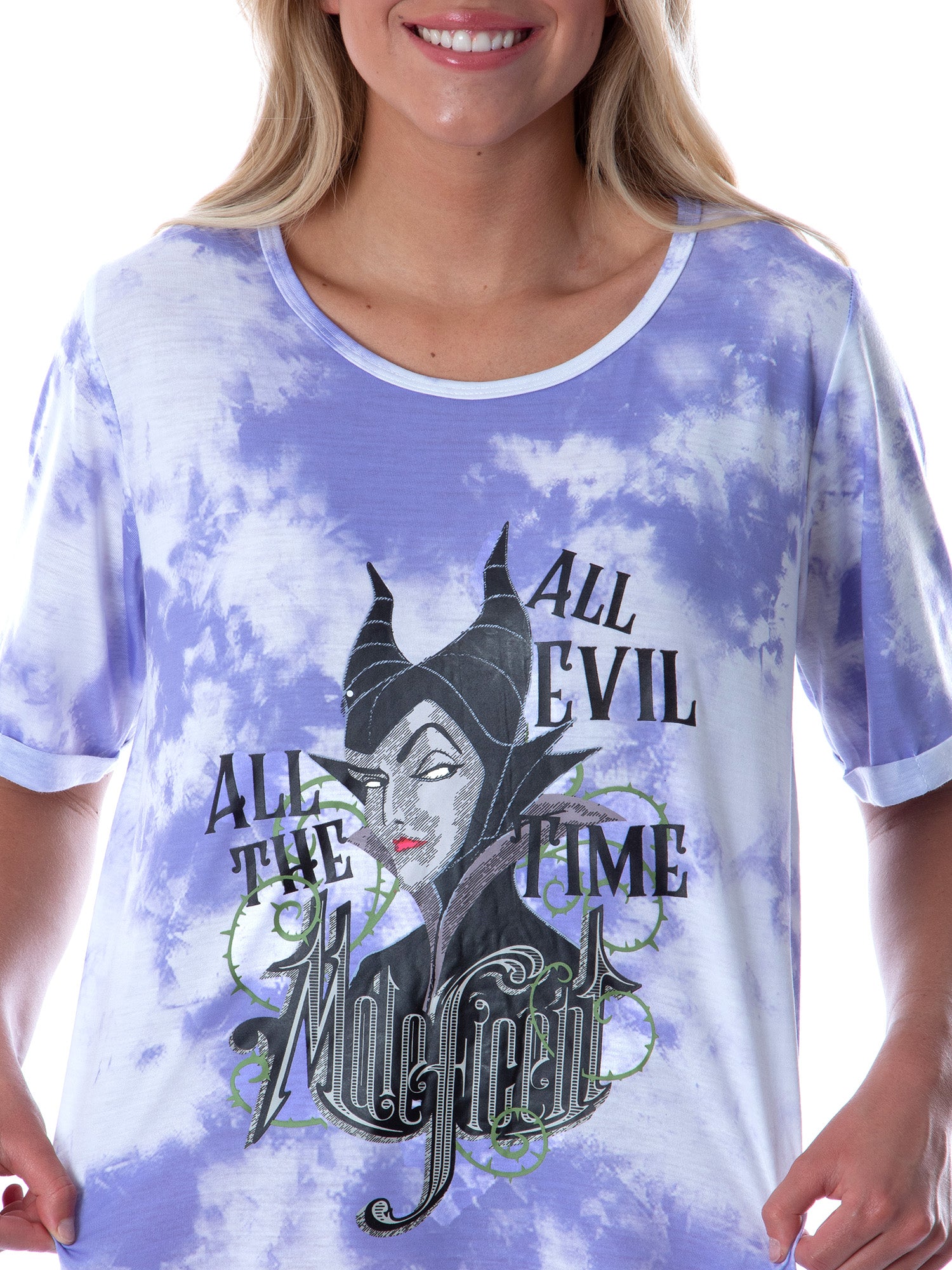 Disney Princess Womens Villains Sleeping Beauty Maleficent Nightgown Sleep Shirt