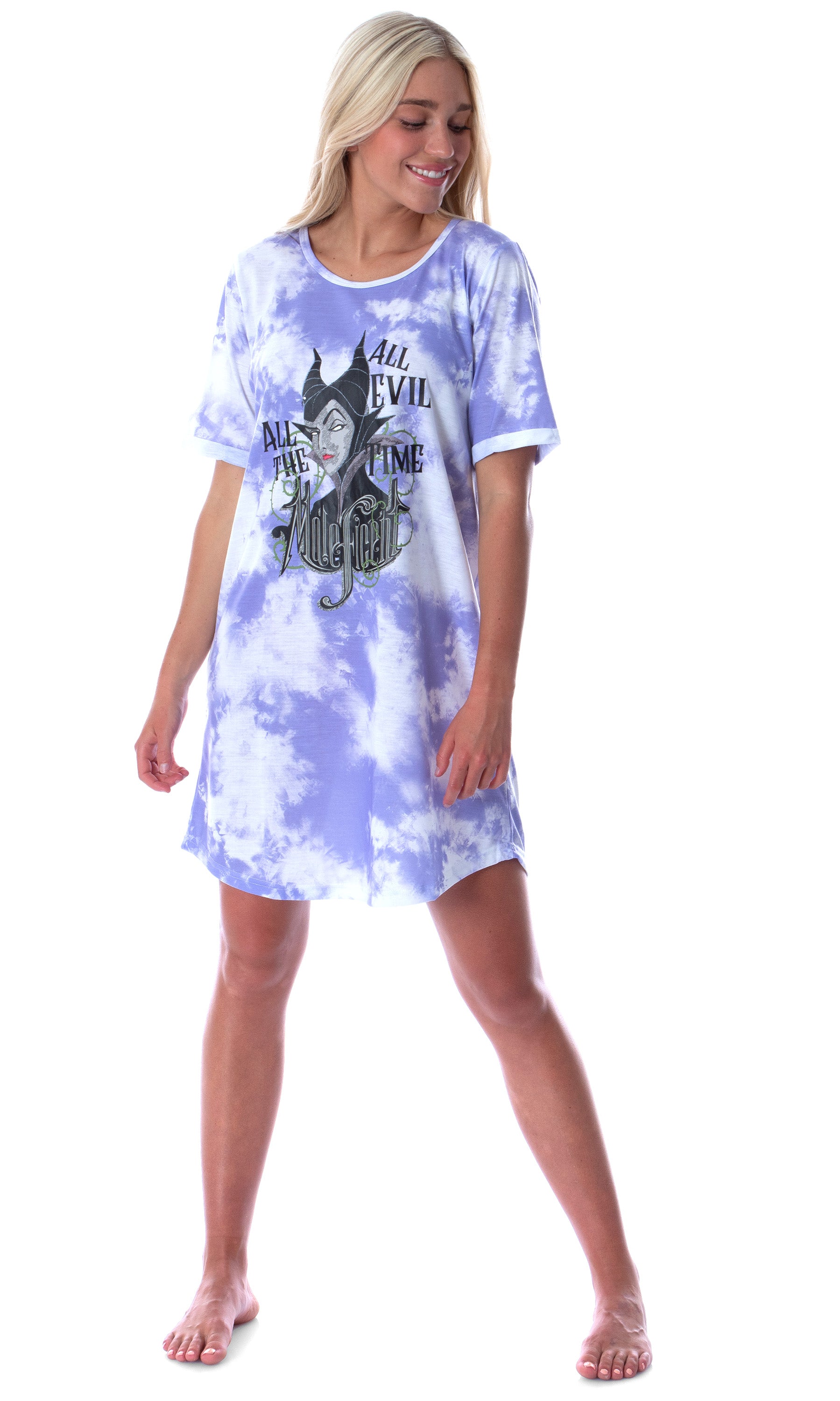 Disney Princess Womens Villains Sleeping Beauty Maleficent Nightgown Sleep Shirt