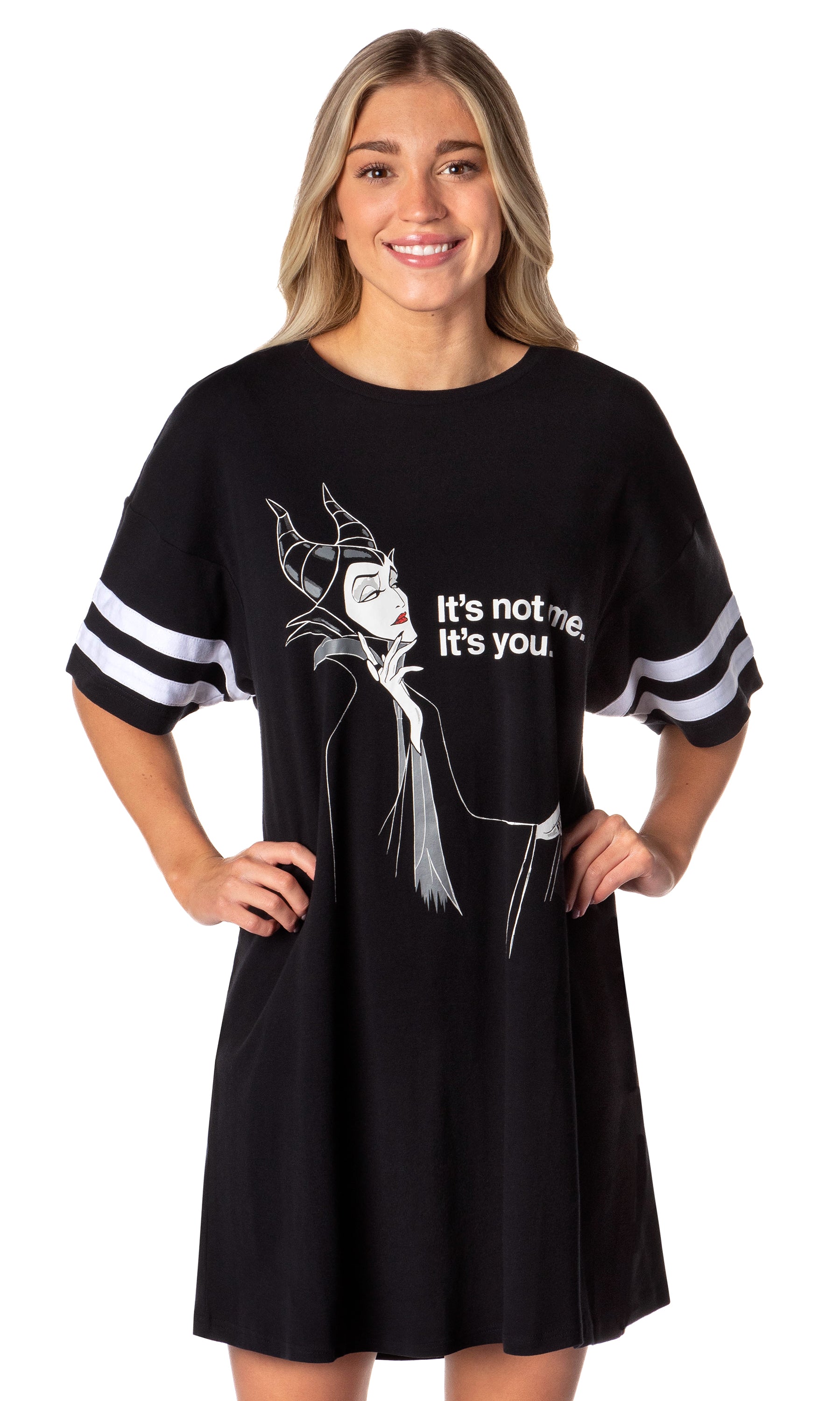 Disney Villains Womens' Maleficent It's You Nightgown Pajama Shirt Dress