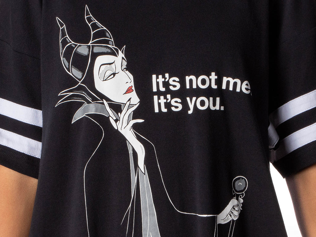 Disney Womens Villains Varsity Football Tee Oversized Night Shirt