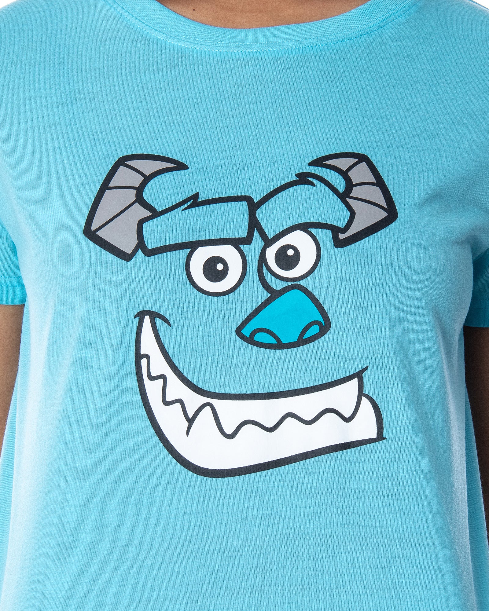 Disney Women's Monsters Inc. Sulley Shirt Top and Sleep Shorts Pajama Set