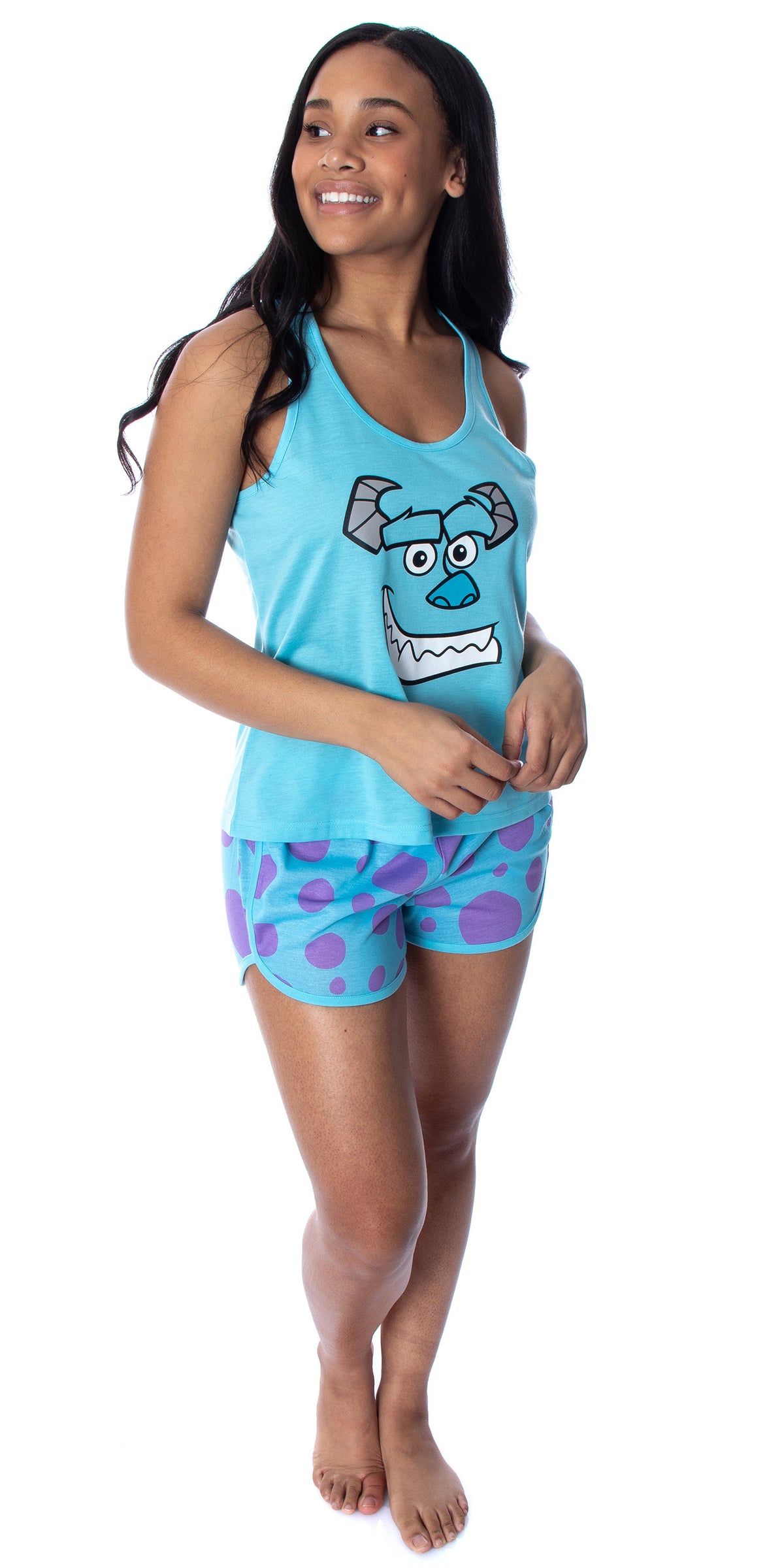 Disney Women's Monsters Inc. Sulley Racerback Tank and Shorts Pajama Set