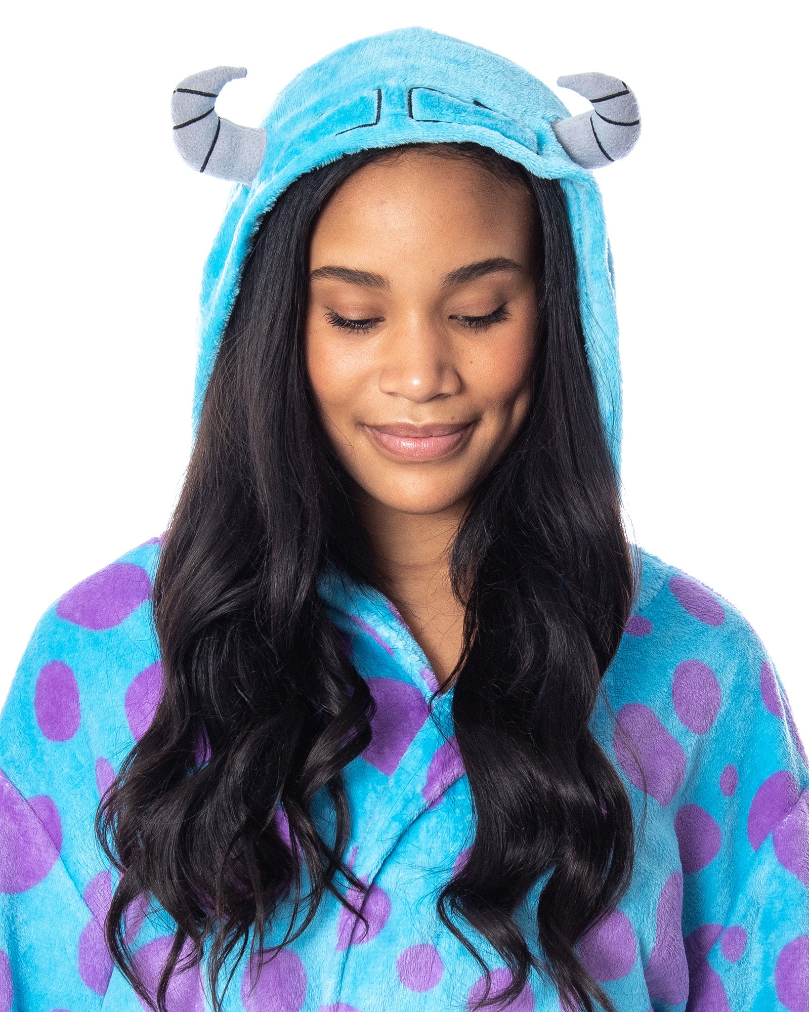 Disney Adult Monsters Inc Sulley Costume Fleece Plush Robe Bathrobe