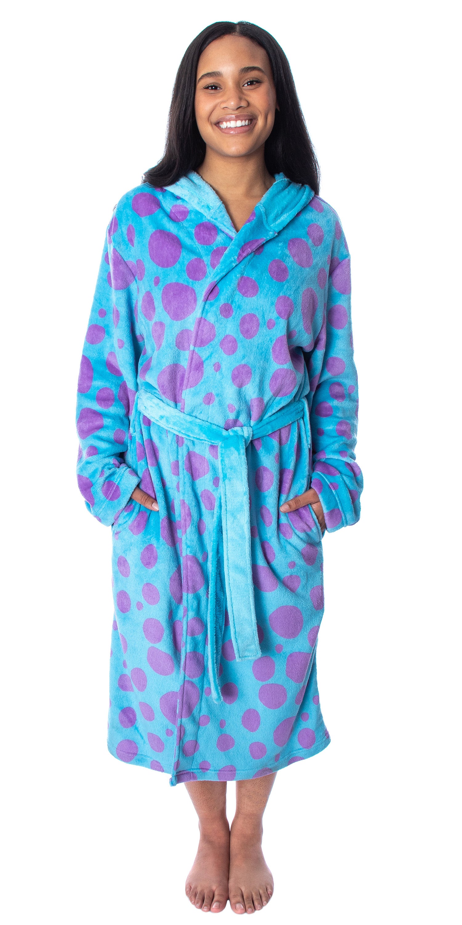 Disney Adult Monsters Inc Sulley Costume Fleece Plush Robe Bathrobe