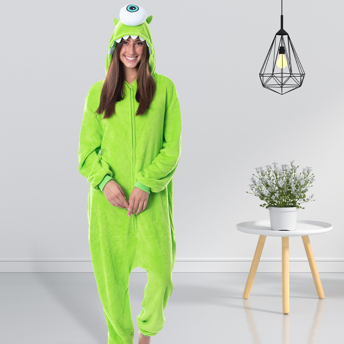Disney Monsters Inc Adult Mike Wazowski Kigurumi Union Suit Pajama