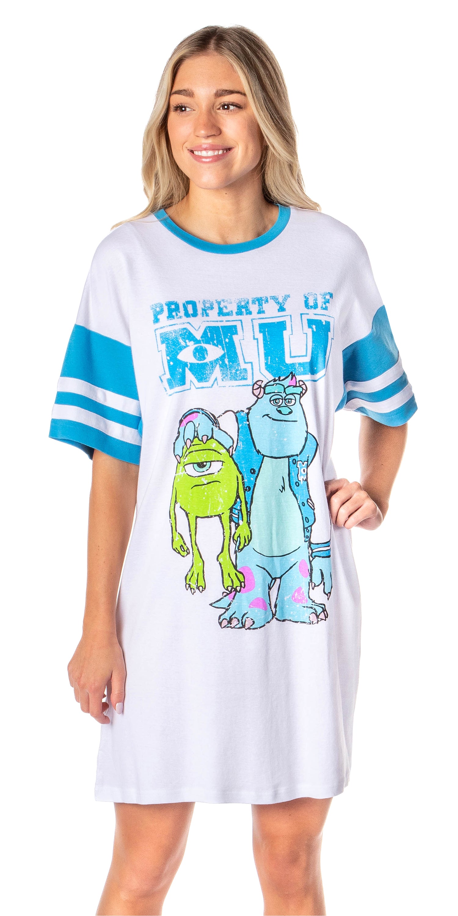 Disney Womens' Property Of Monsters University Nightgown Pajama Shirt Dress