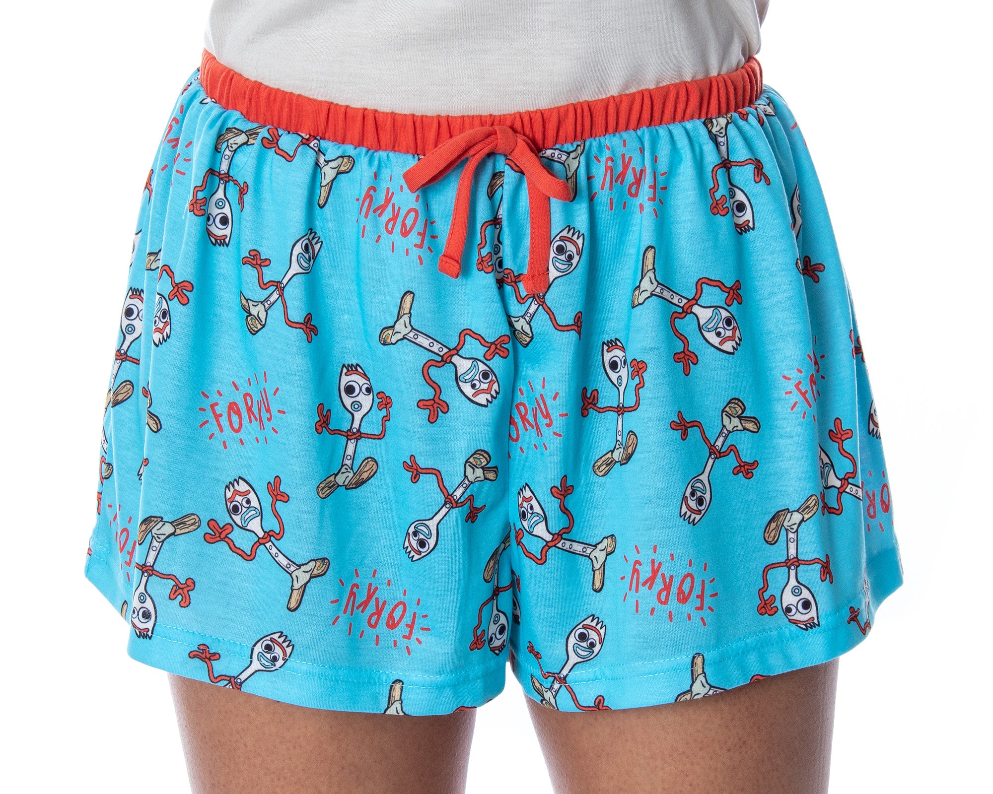 Disney Women's Toy Story Forky Shirt and Shorts 2 Piece Pajama Set