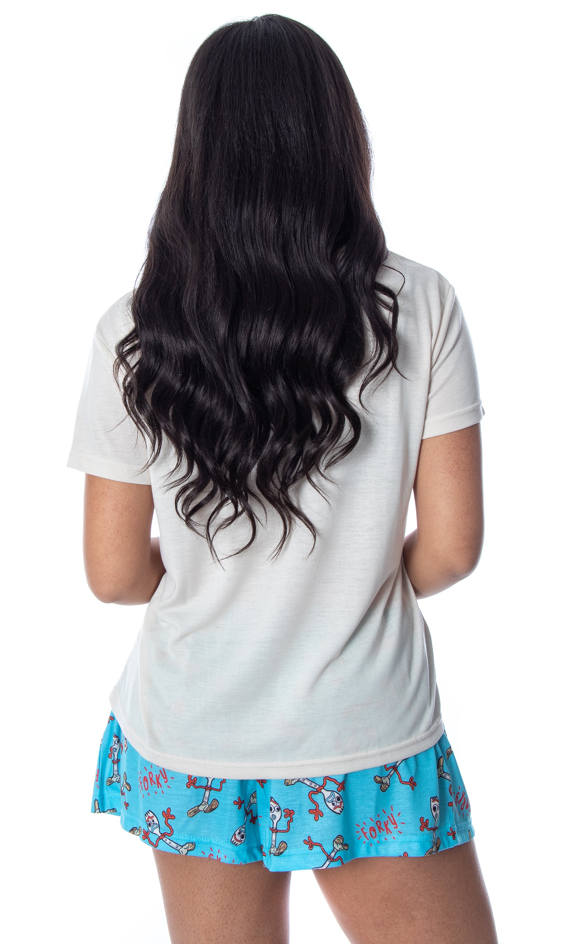 Disney Women's Toy Story Forky Shirt and Shorts 2 Piece Pajama Set