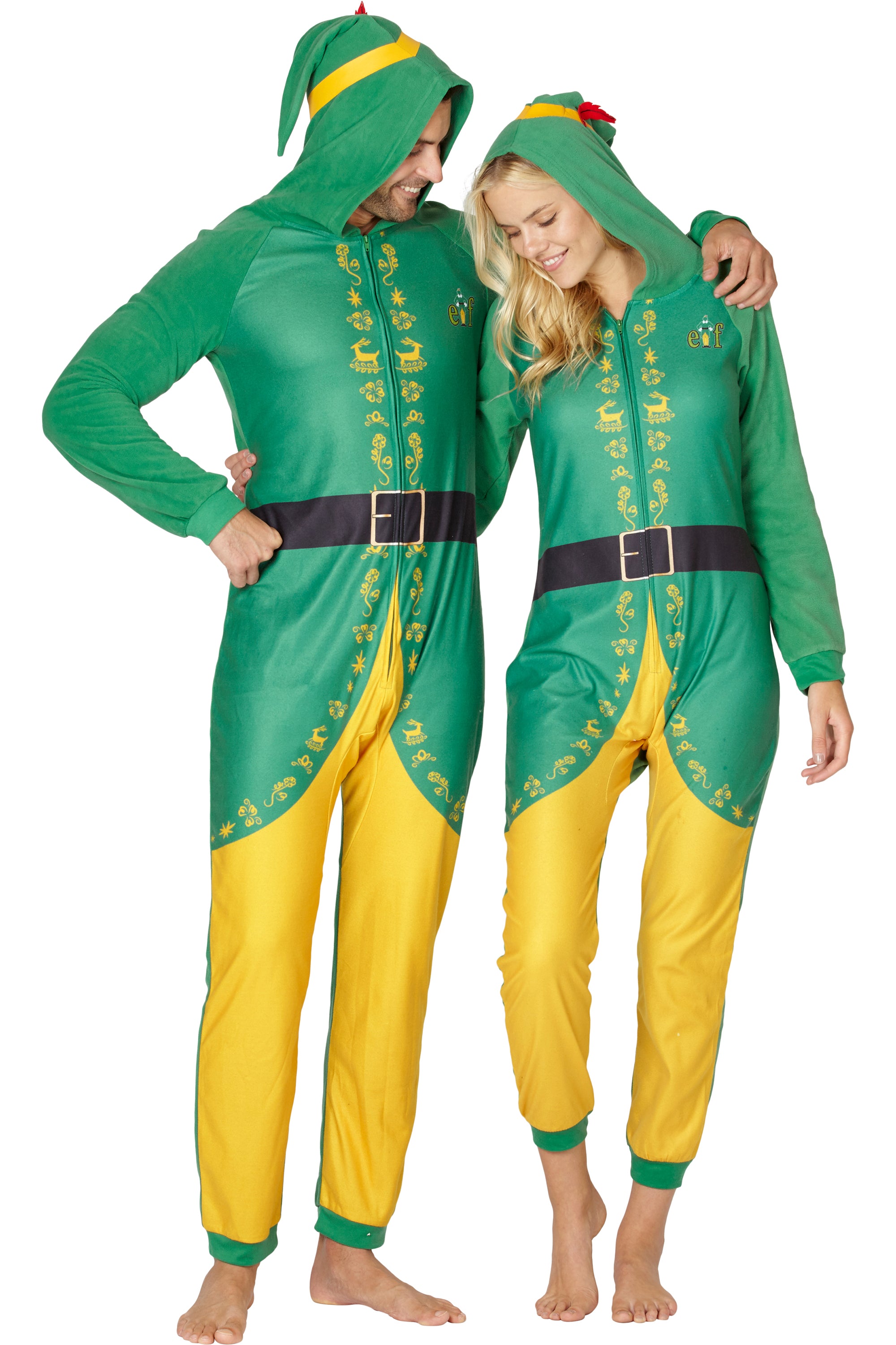 INTIMO Elf The Movie Womens Buddy The Elf One Piece Costume Pajama Set