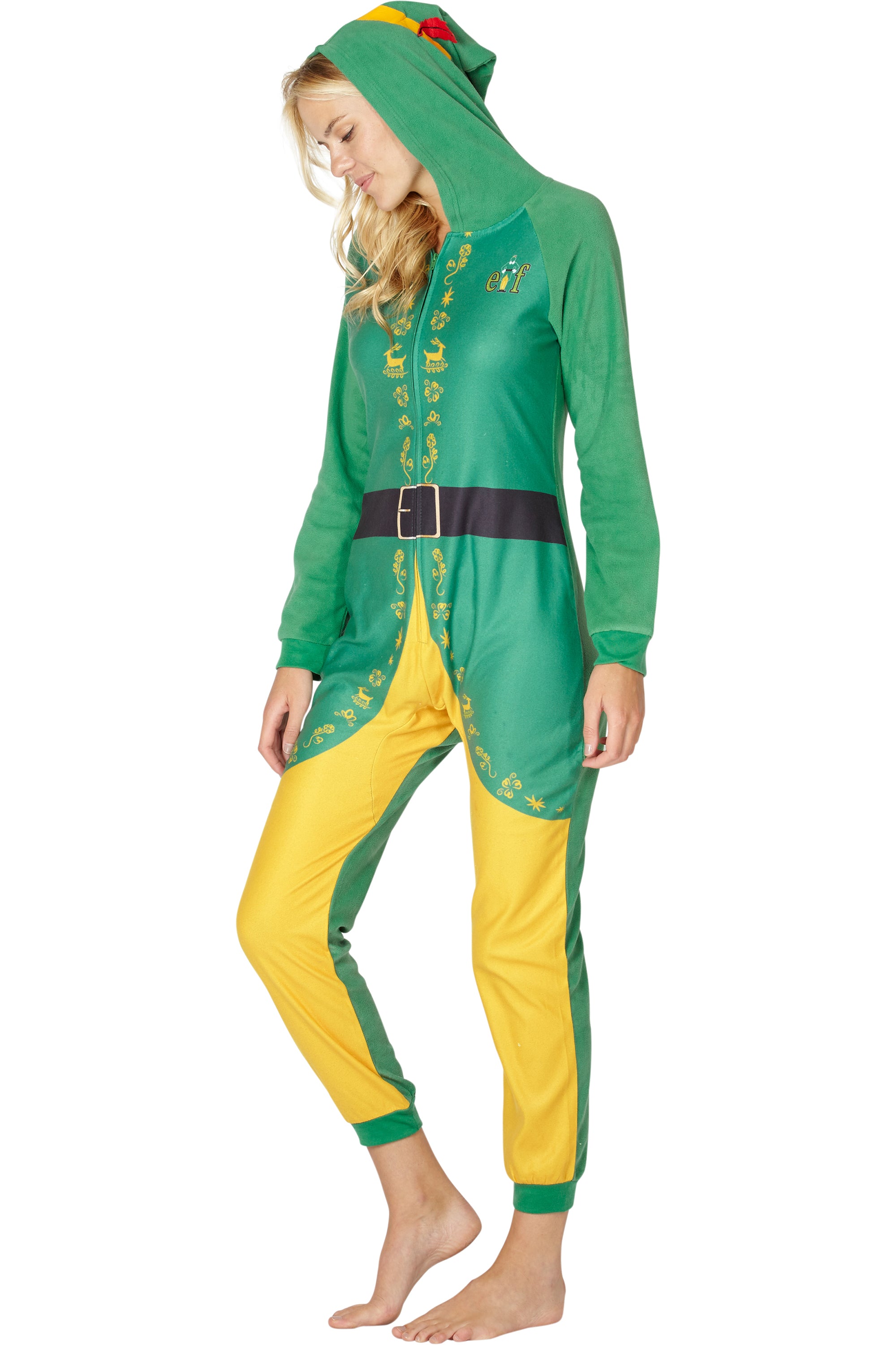 INTIMO Elf The Movie Womens Buddy The Elf One Piece Costume Pajama Set, Green, XXXL