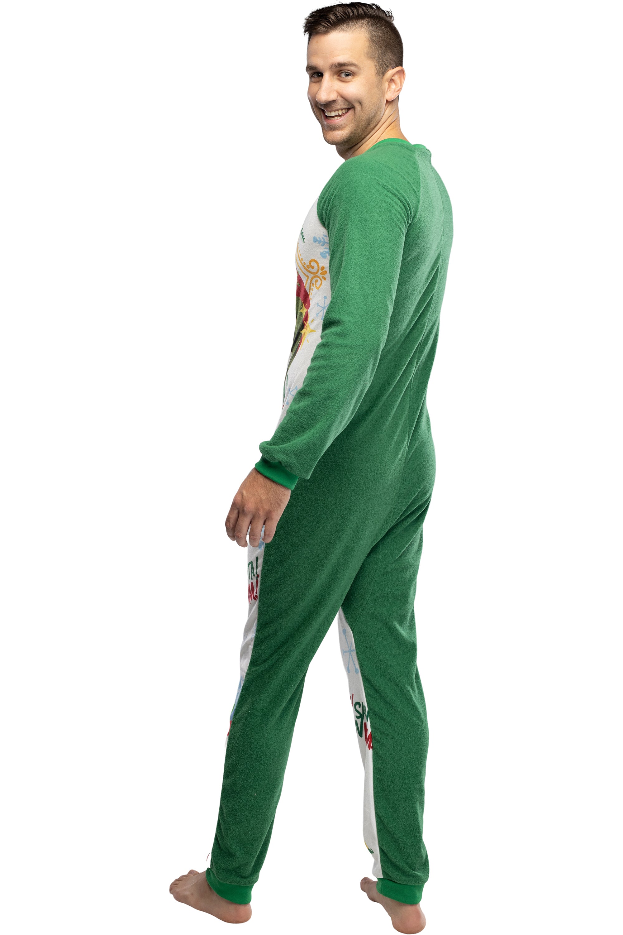 Elf The Movie Men's OMG Santa! I Know Him! One Piece Sleeper Pajama